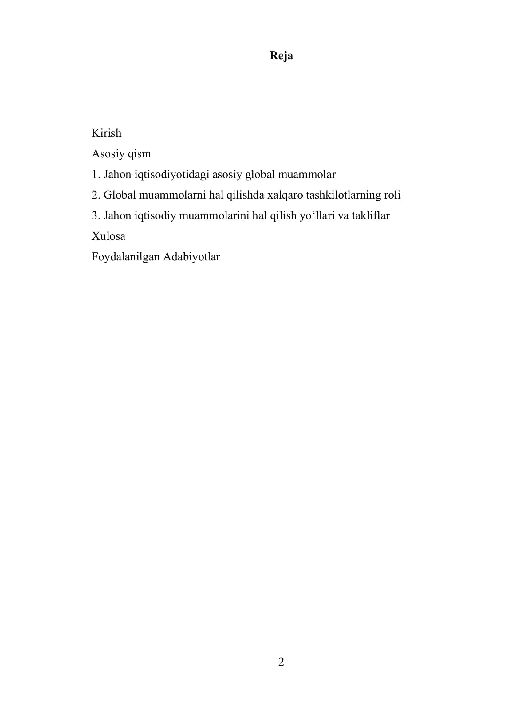 DAVALATNING IQTISODIY SIYOSATI 2