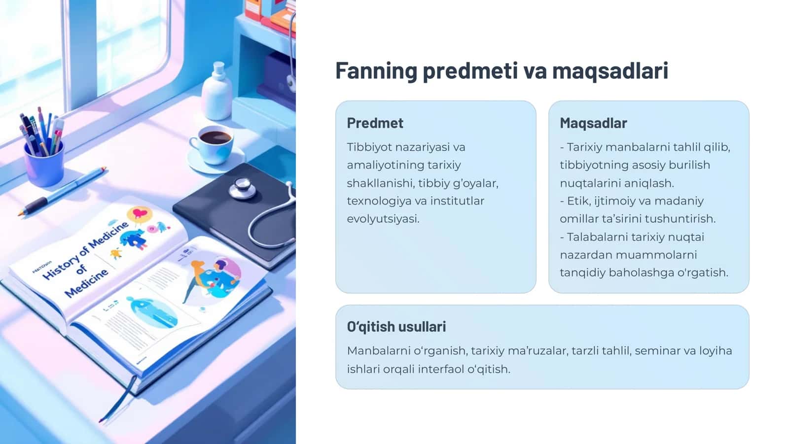 Tibbiyot tarixi moduliga kirish 2