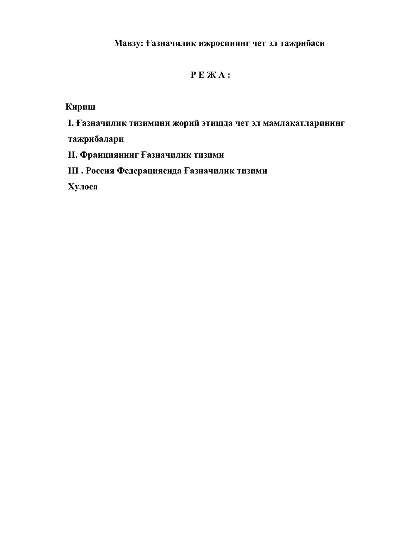 Ғазначилик ижросининг чет эл тажрибаси 2