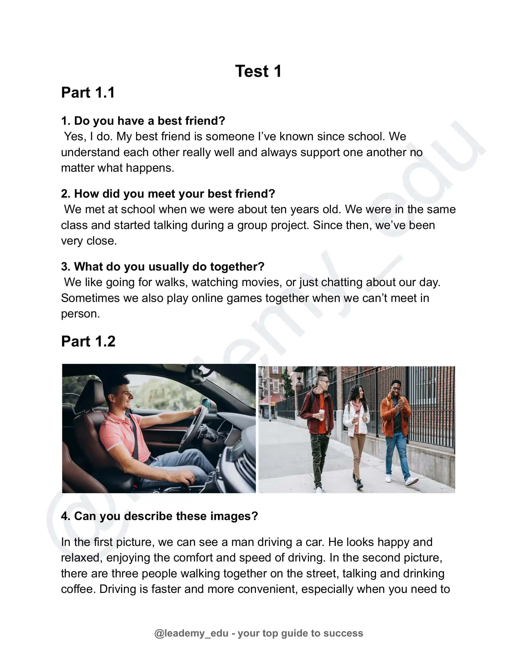 SPEAKING EXAM QUESTIONS 2