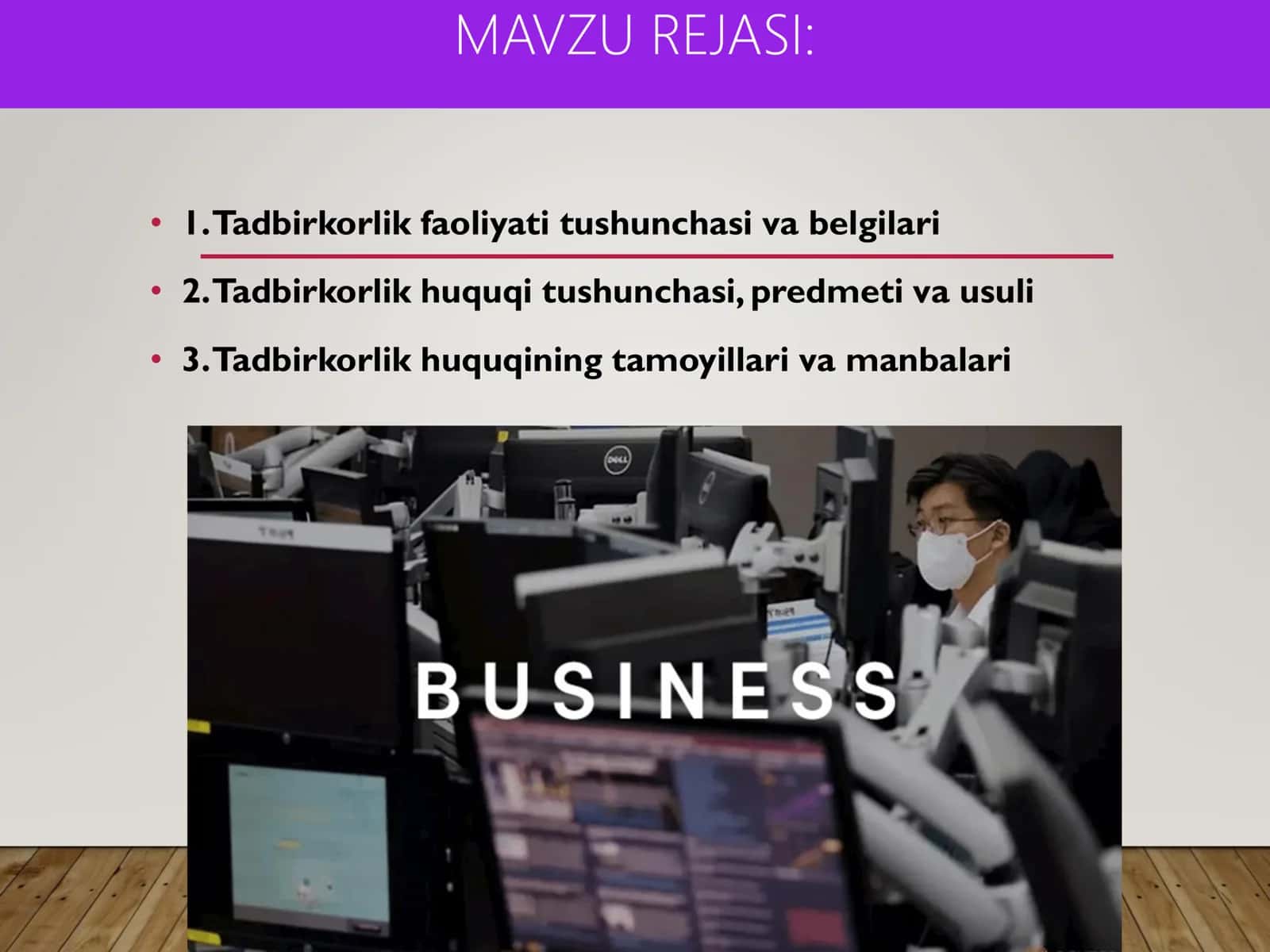 BIZNES HUQUQIGA KIRISH 2
