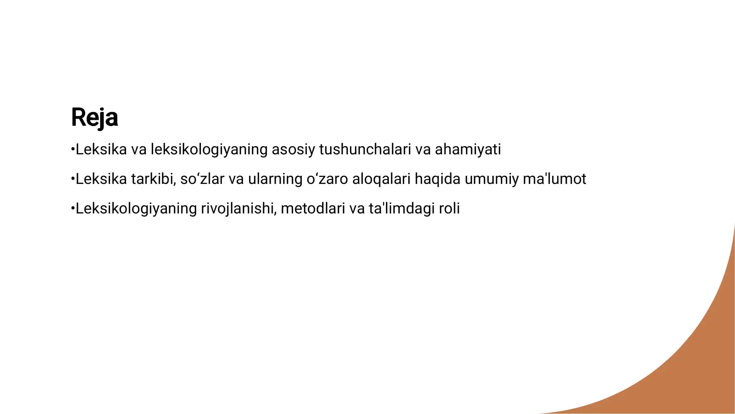 Leksika (lug'at tarkibi) va leksikologiya haqida 2