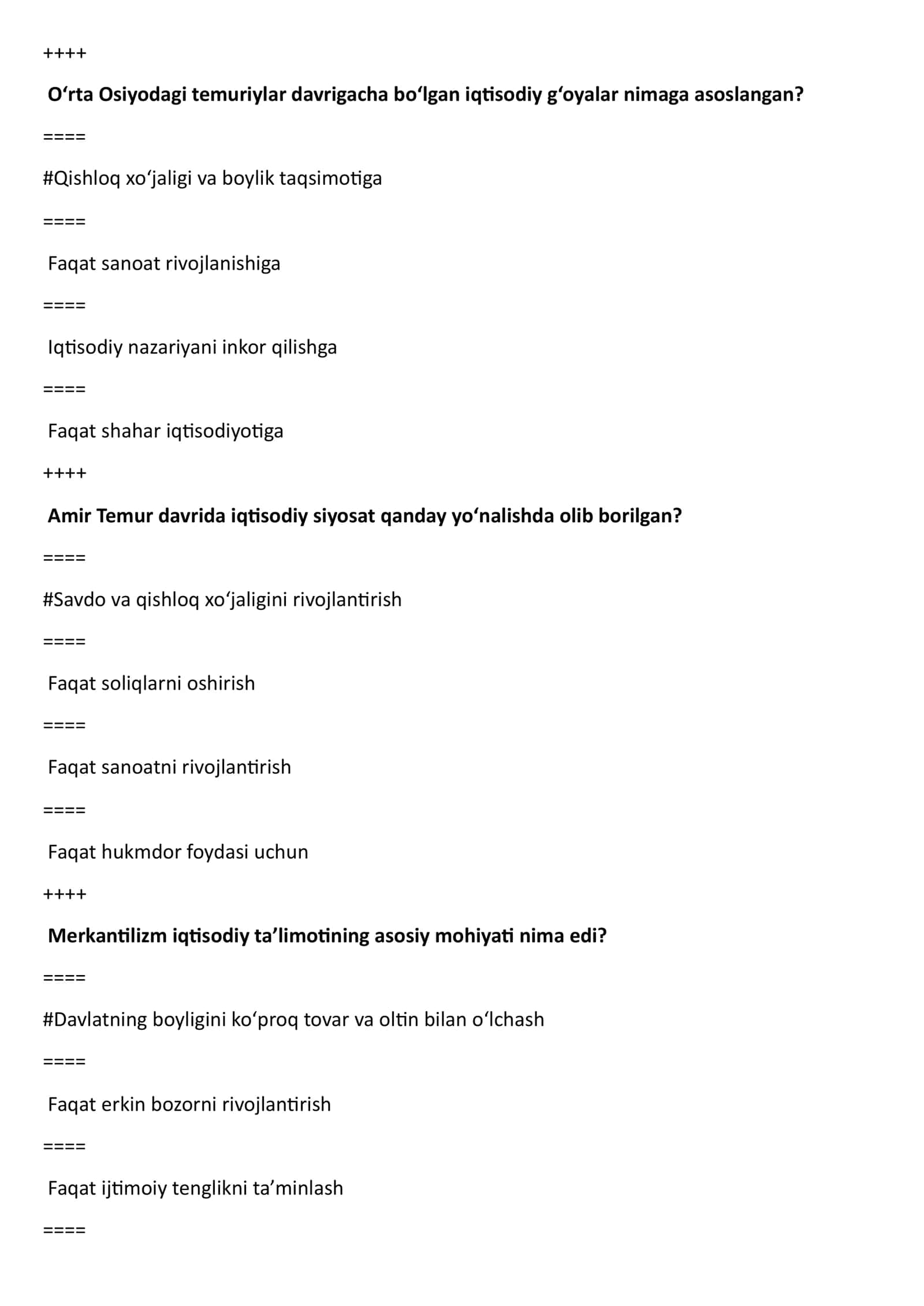 Iqtisodiy ta’limotlar tarixi 2