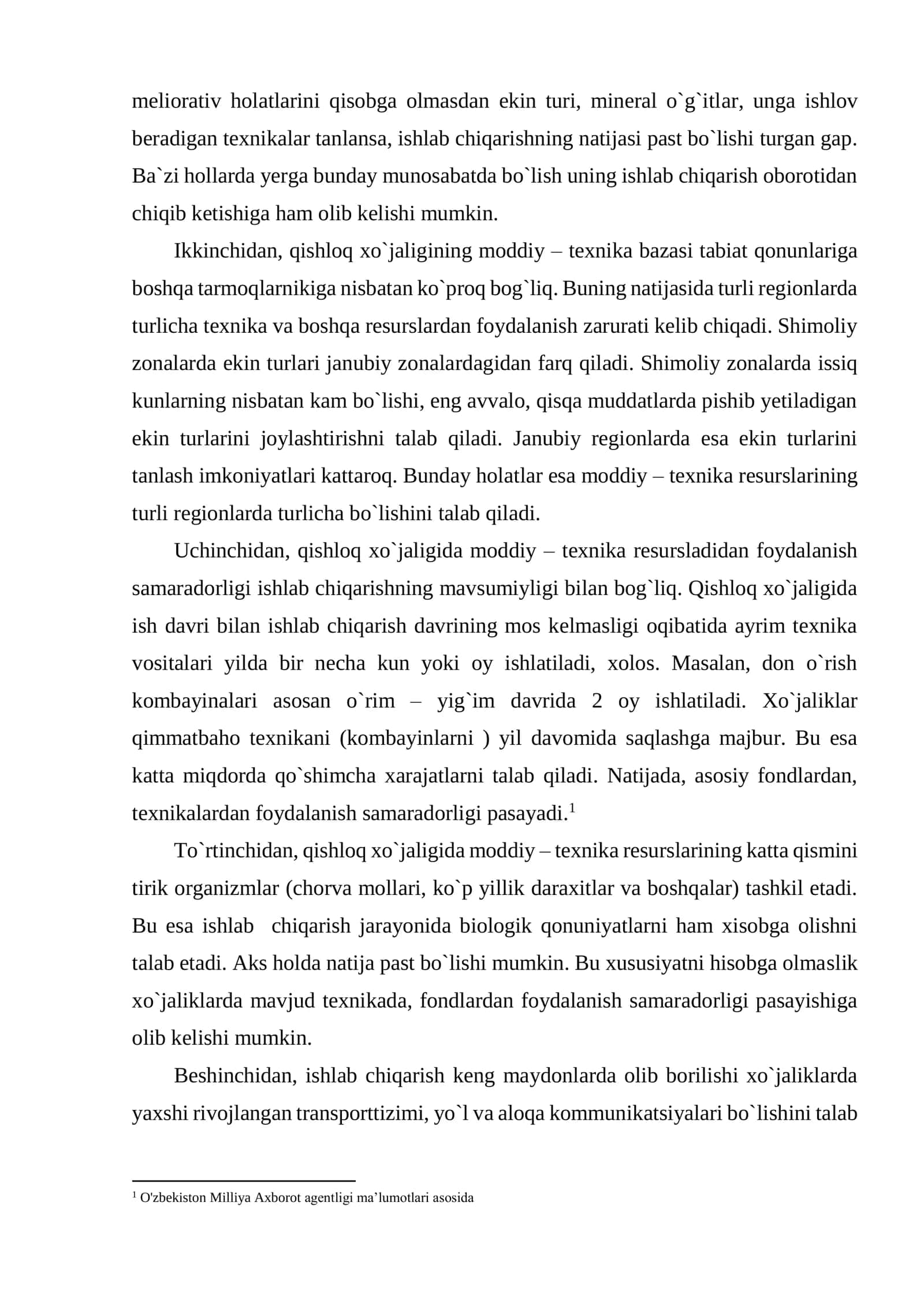 Qishloq xo'jaliginig moddiy-texnika resurslari 2