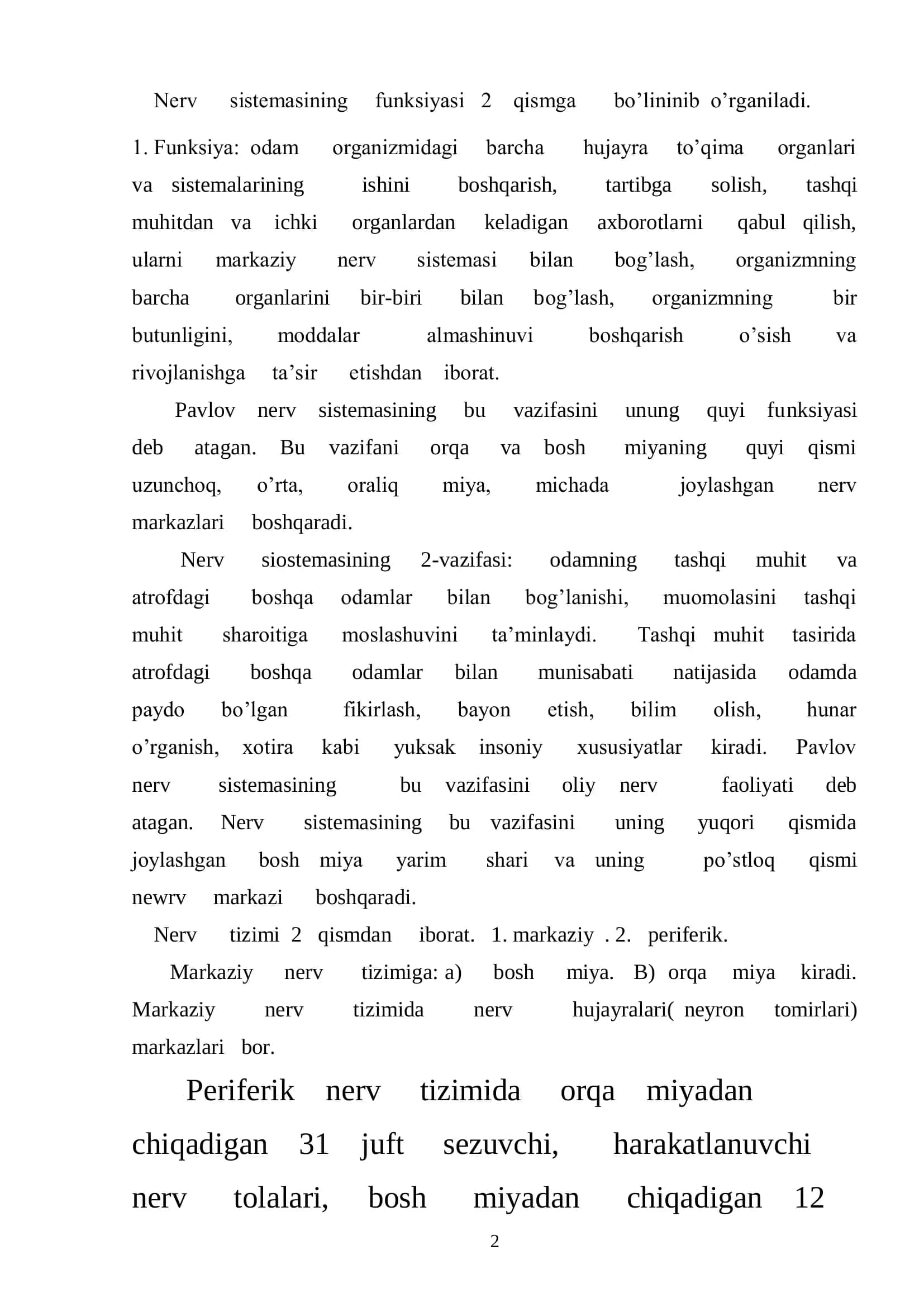 Oliy nerv faoliyati xaqida I.P. Pavlovning ta`limoti 2