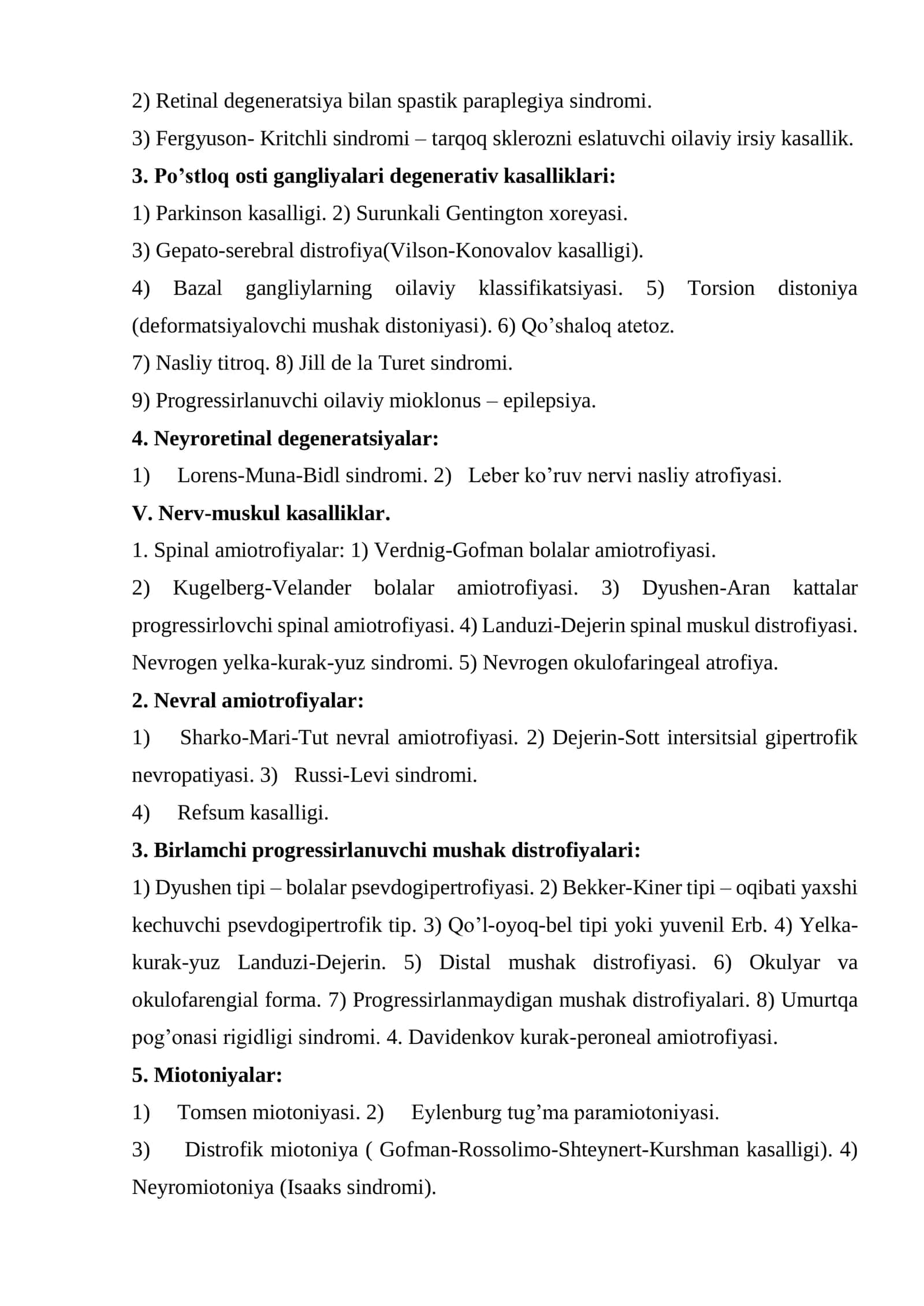 Nerv sistemasining irsiy-degenerativ kasalliklari 2
