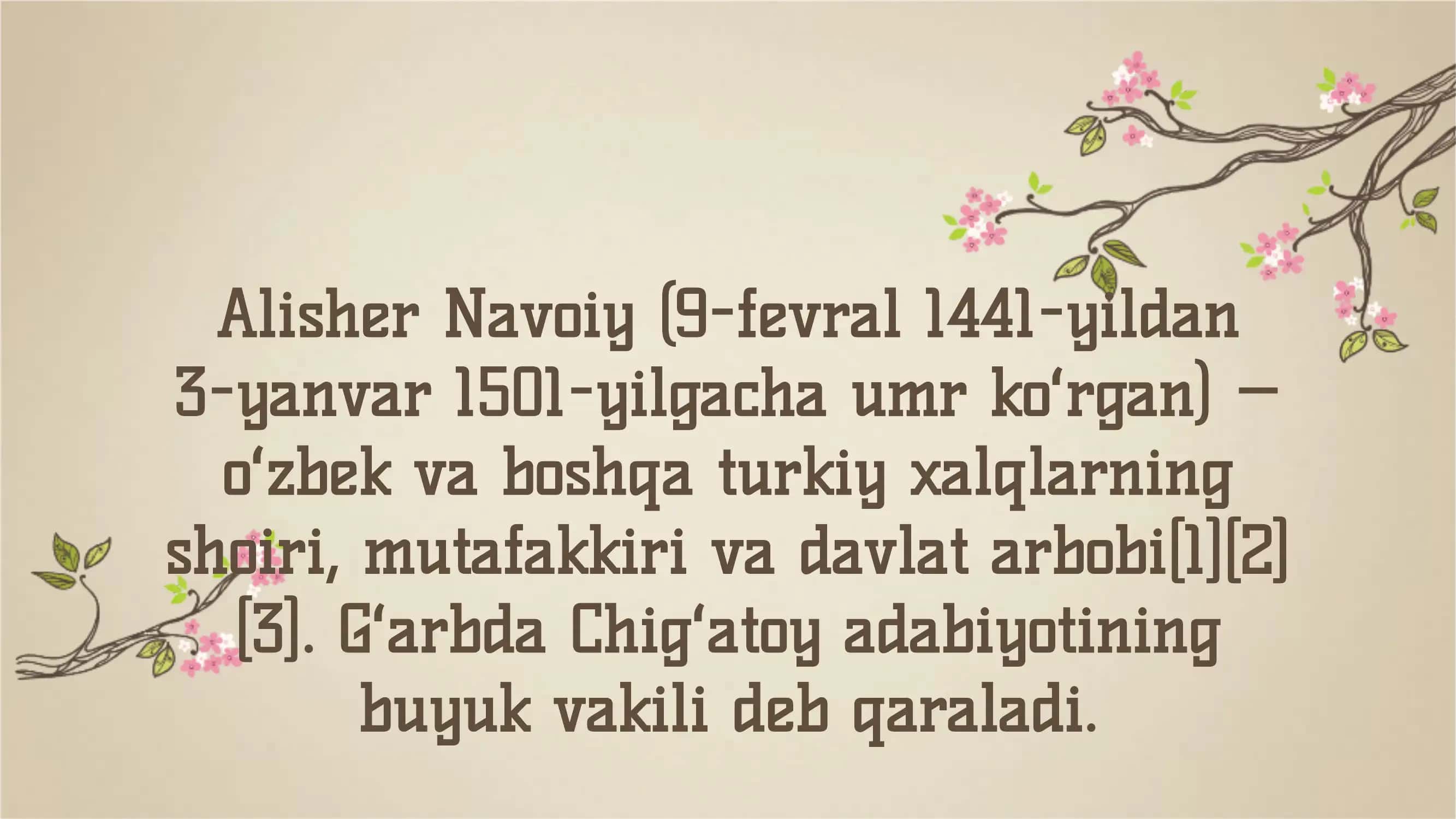 Alisher Navoiy 2