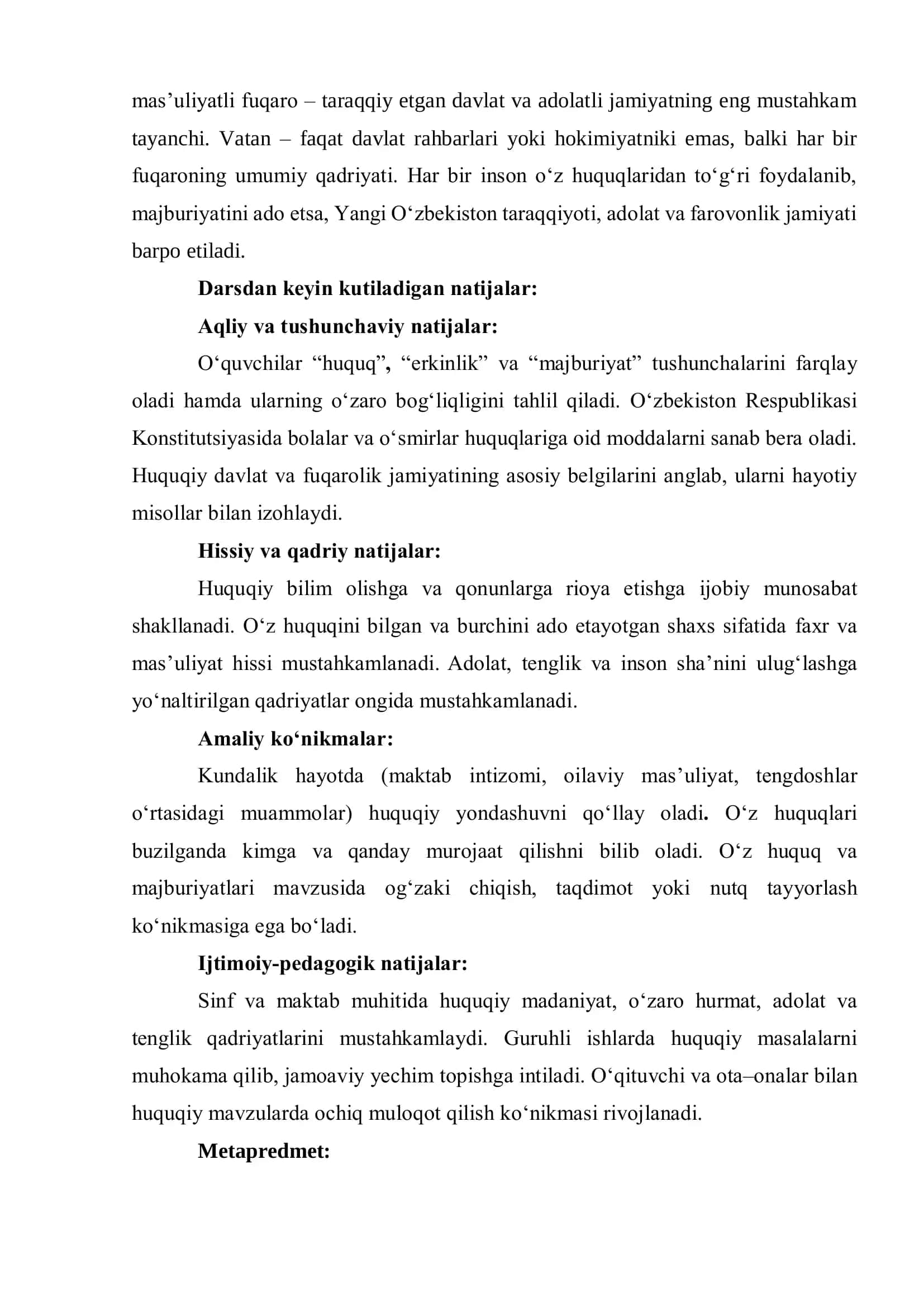 "Kelajak soati" darsining 9–11 sinflar uchun mashg‘ulot ssenariysi 2