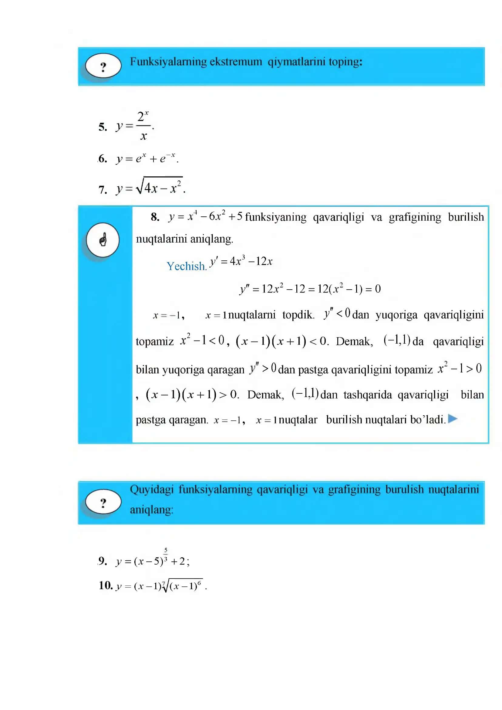 Differensiallanuvchi funksiyalar va ular uchun asosiy teoremalar. Hosilaning ba'zi tadbiqlari 2