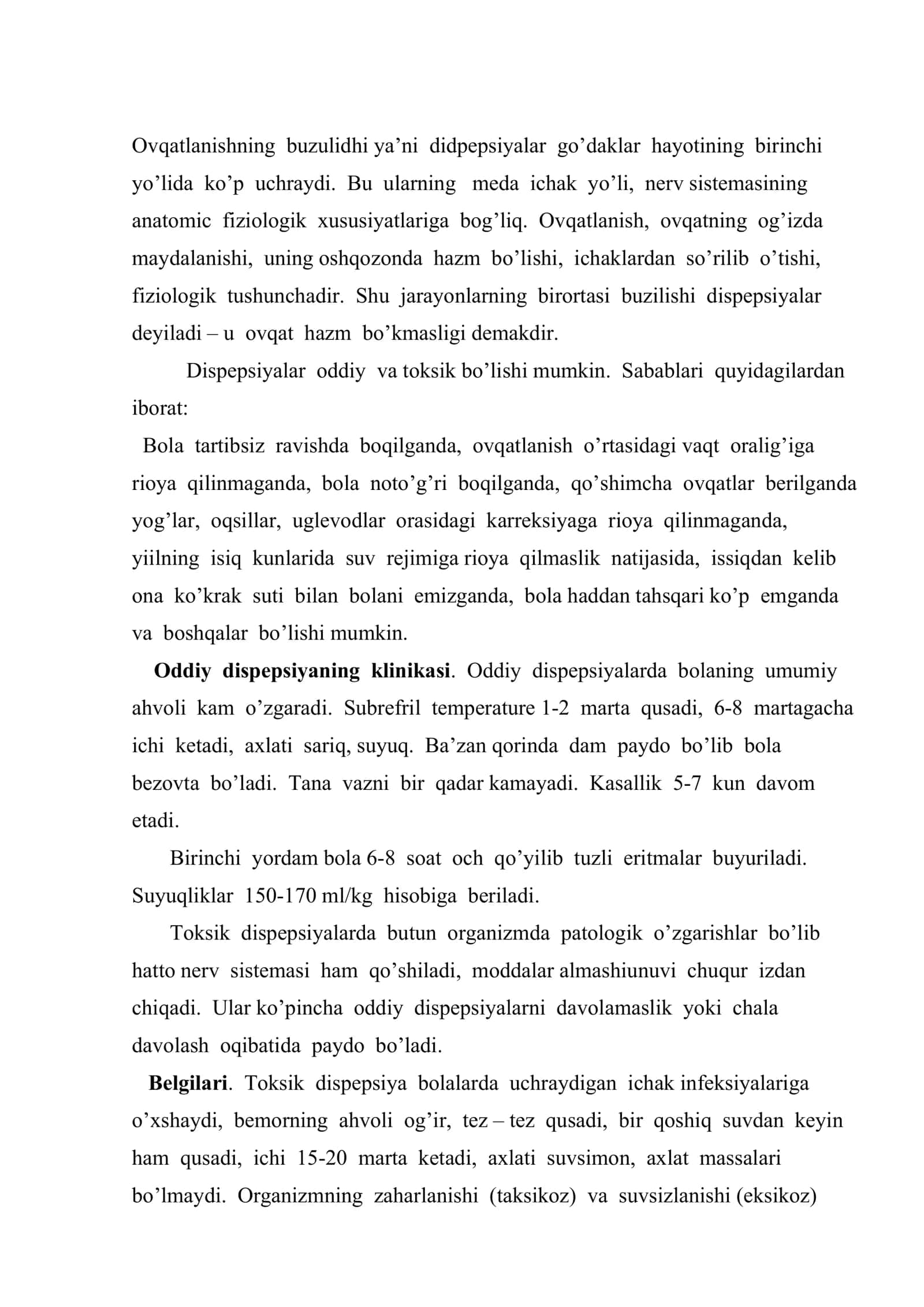 Turli yoshdagi bolalarda uchraydigan oshqozon ichak kasalliklari 2