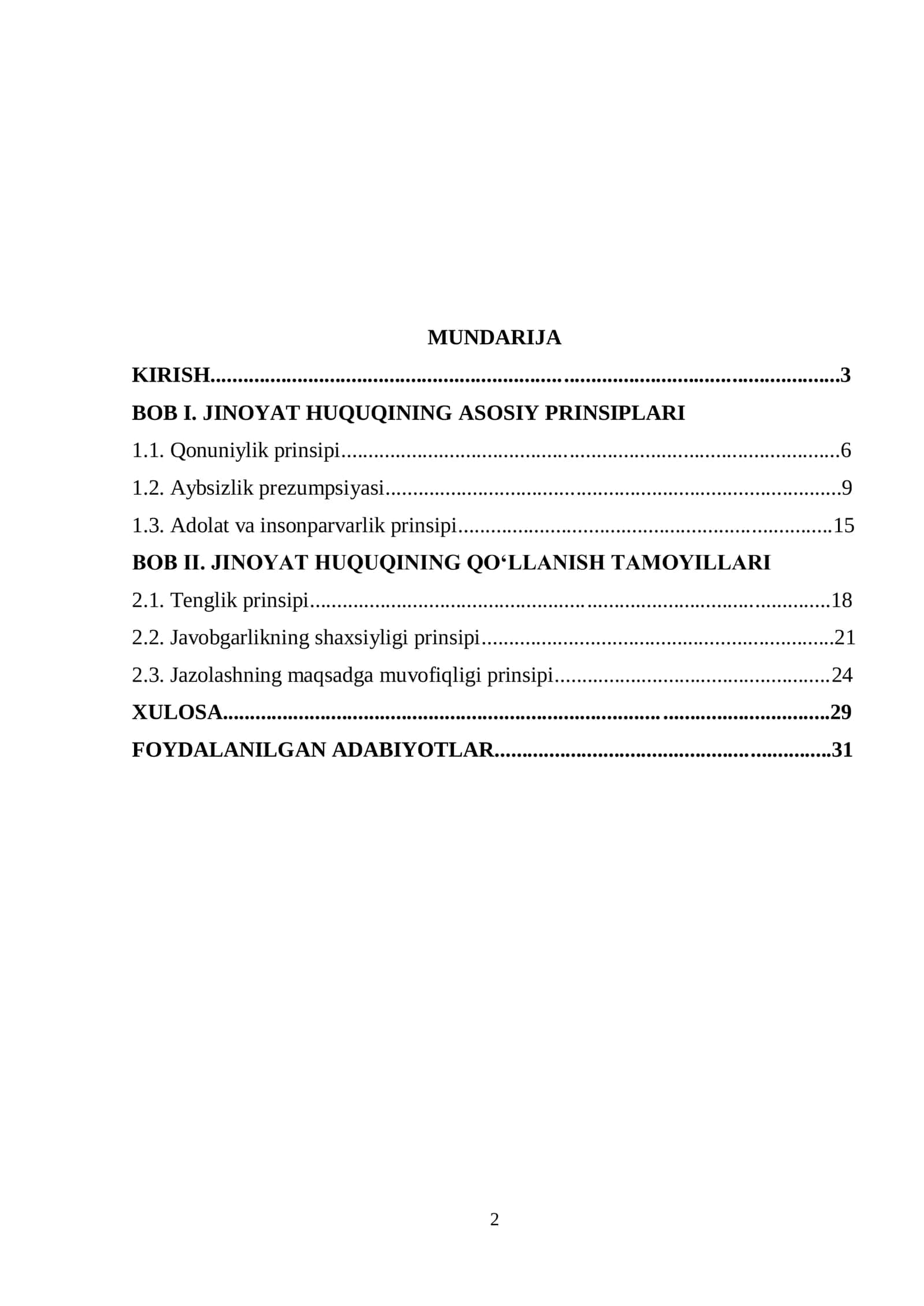 O'zbekiston Respublikasi jinoyat huquqining umumiy tamoyillari 2
