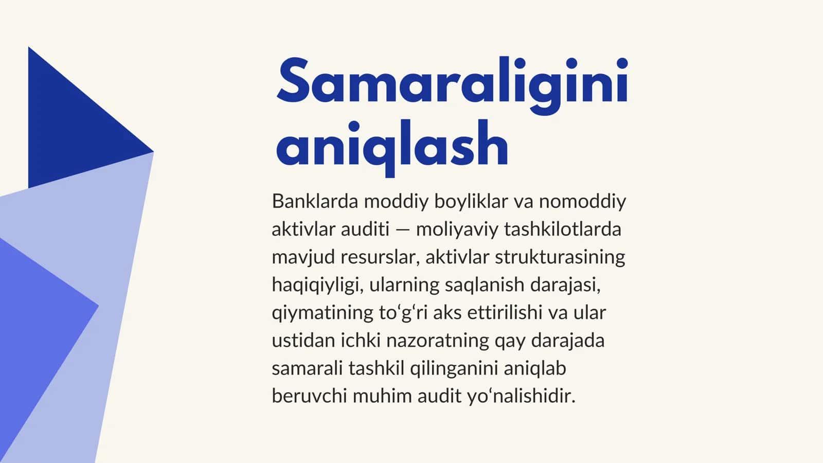 Banklarda moddiy boyliklar va nomoddiy aktivlar auditi 2