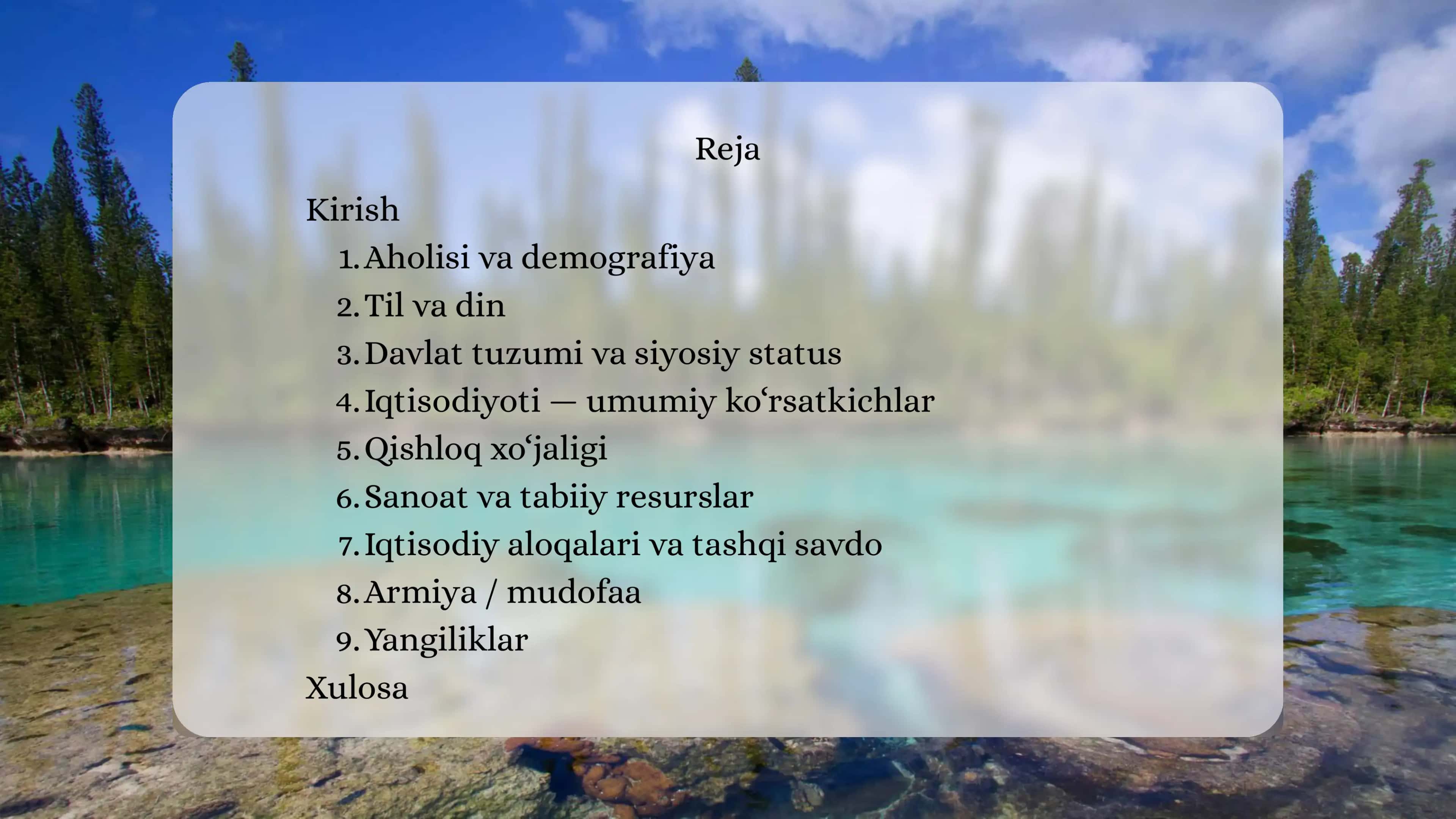 Yangi Kaledoniya davlati | taqdimot 2