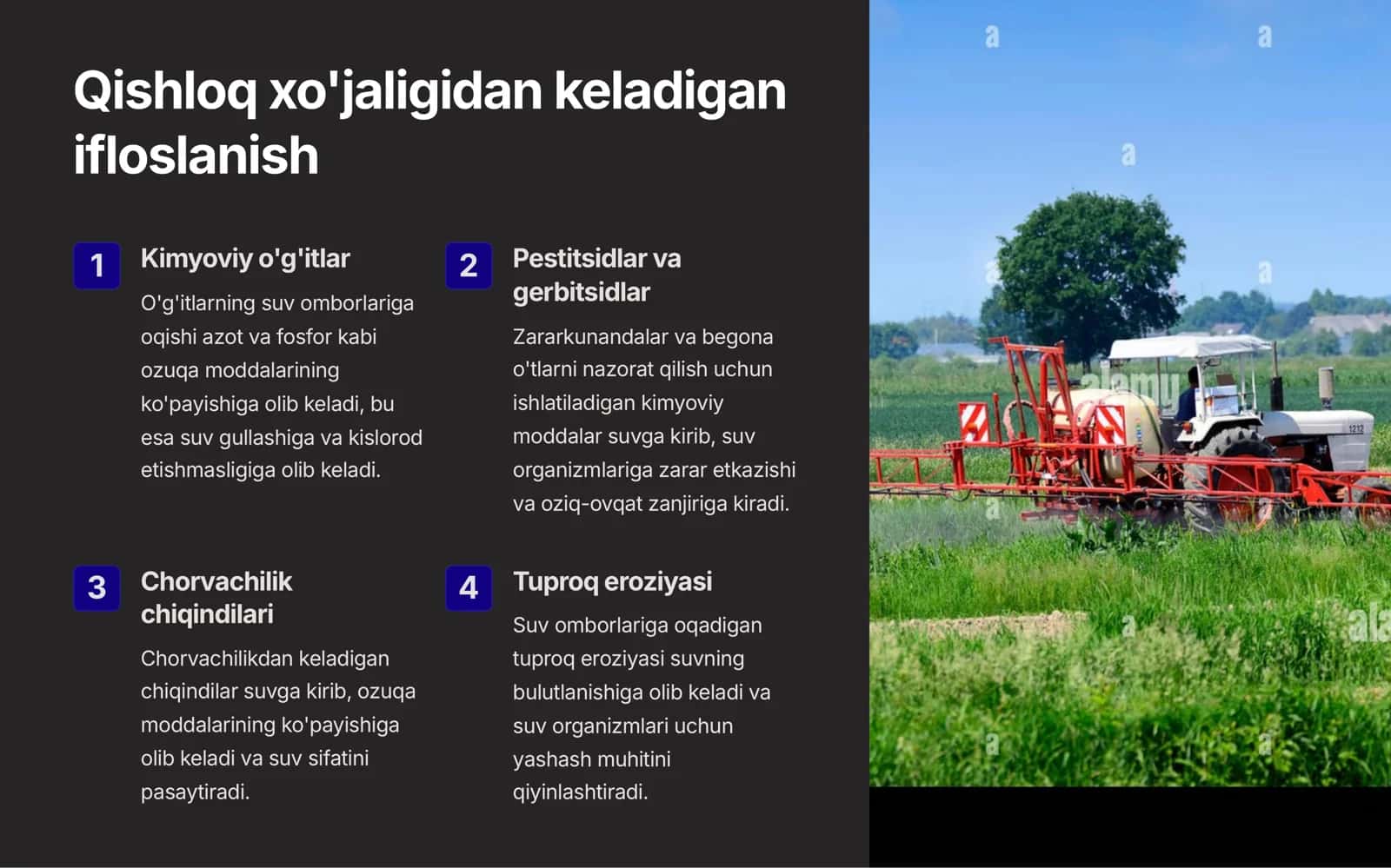Suv omborlarida ifloslanishning asosiy sabablari va ularni bartaraf etish yo'llari 2