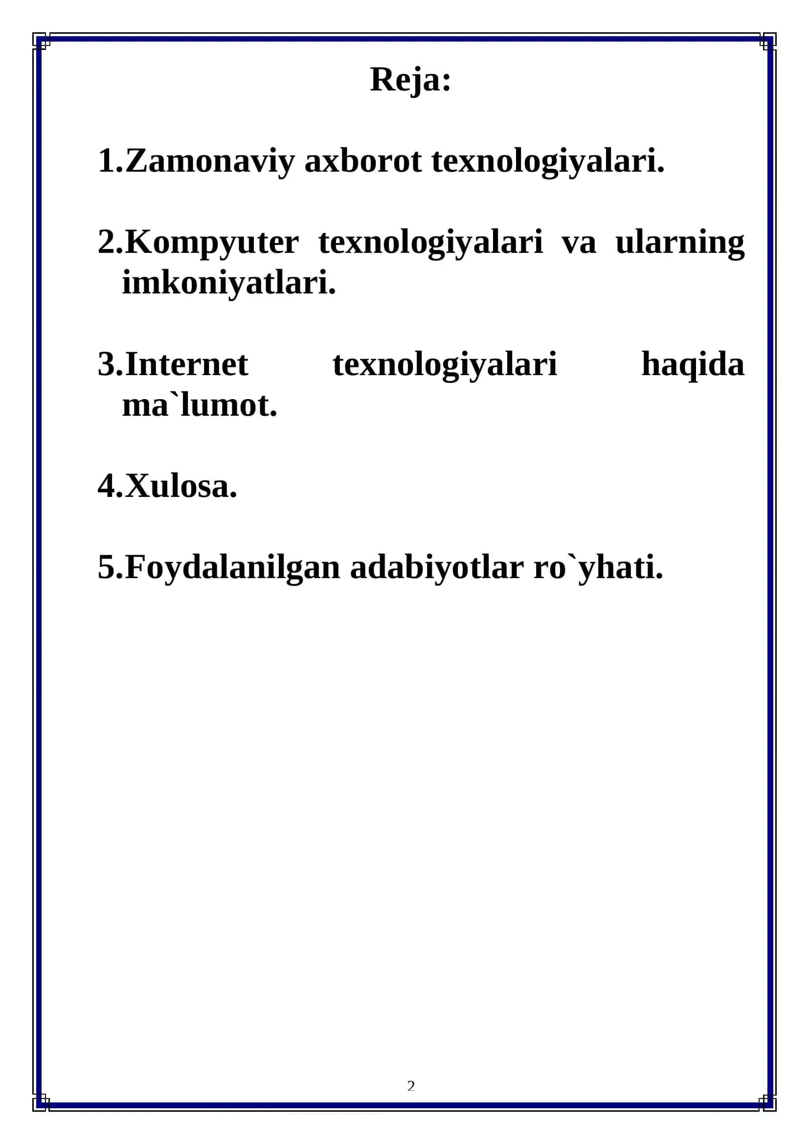 Internet texnologiyalari haqida ma`lumot 2