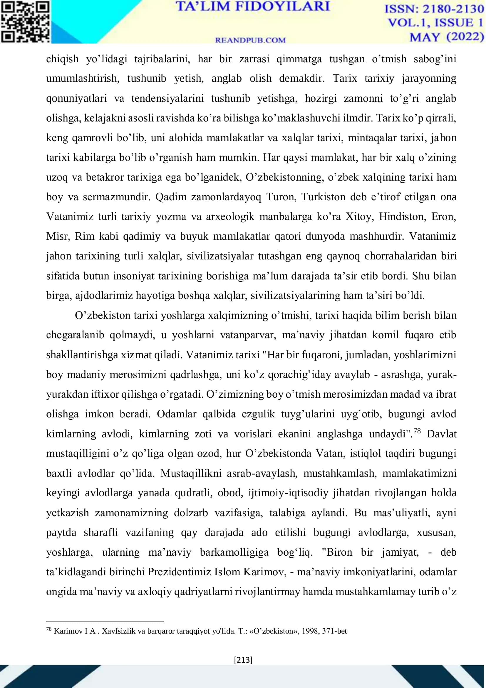 TARIX –O’TMISH VA KELAJAK KO’ZGUSI 2
