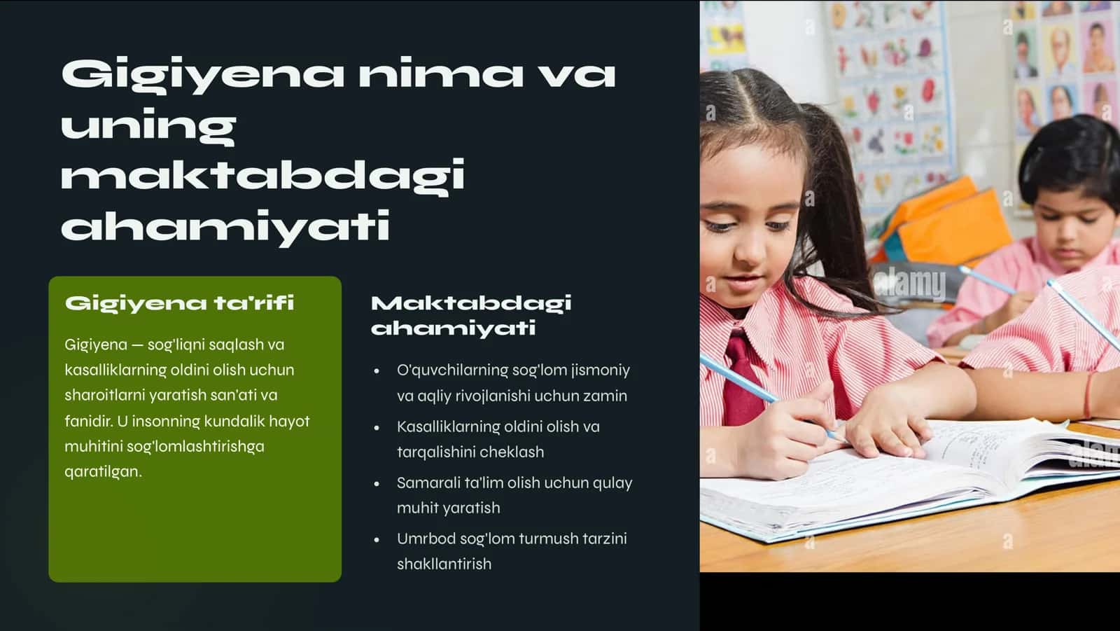 Maktablarni jihozlash va o'quv qurollariga bo'lgan gigienik talablar hamda o'qitish-tarbiyalash sharoitlarini optimallashtirish 2