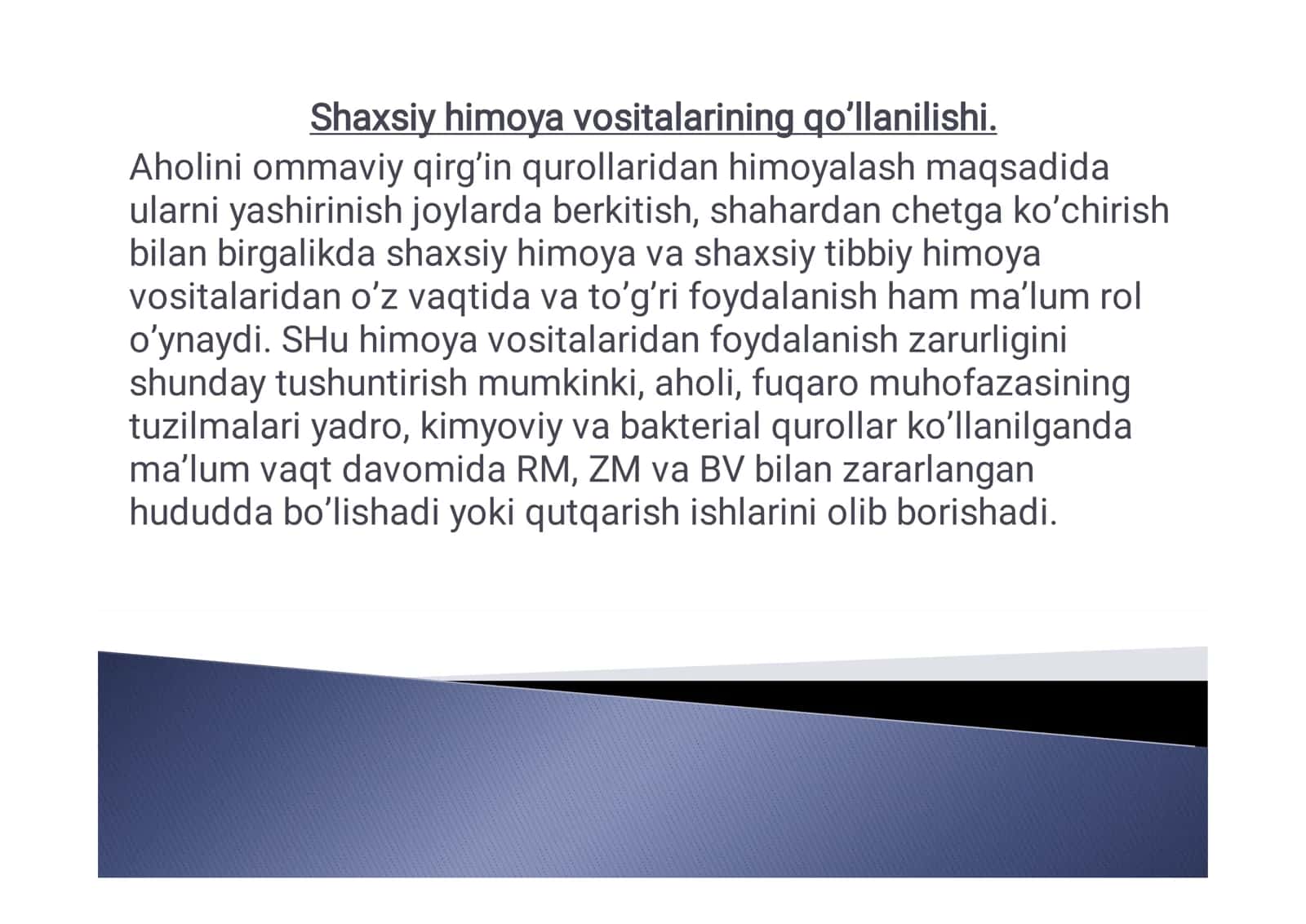 Shaxsiy himoyalanish vositalari. Shaxsiy tibbiy himoya vositalari. 2