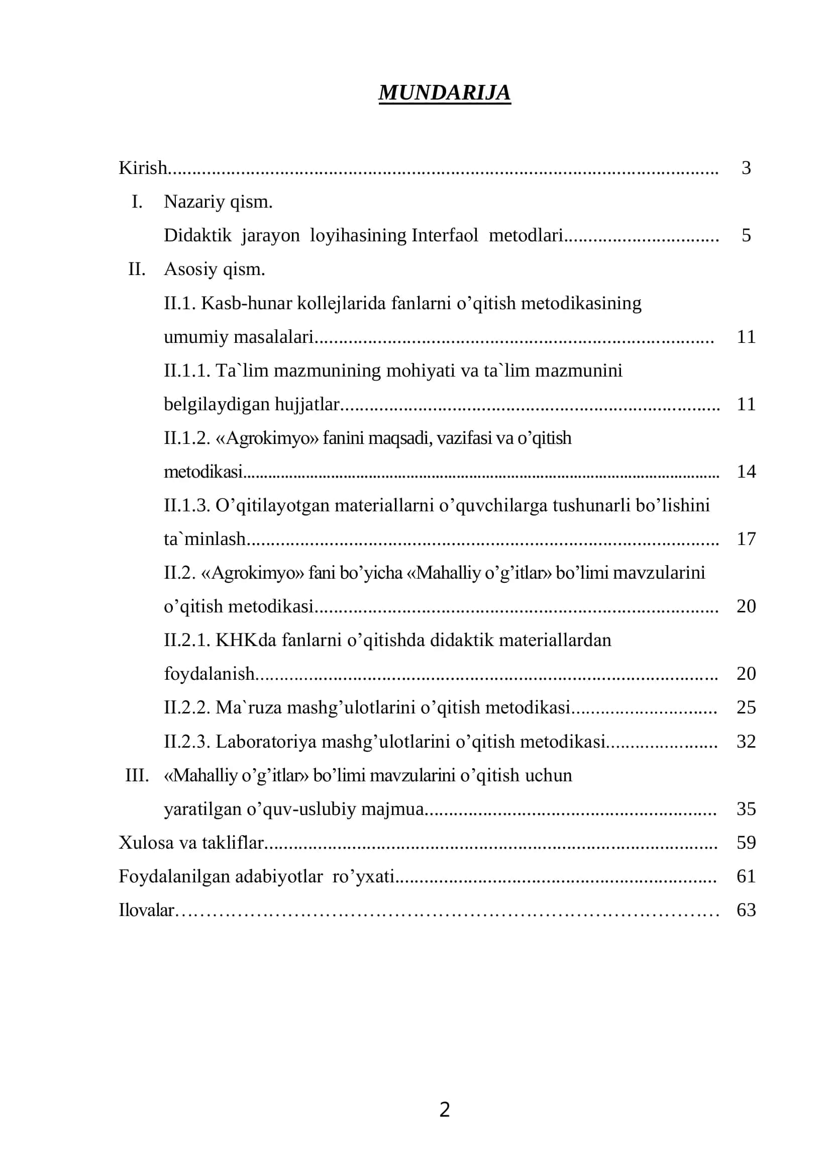 Qishloq xo'jaligi mahsulotlari texnologiyasi 2