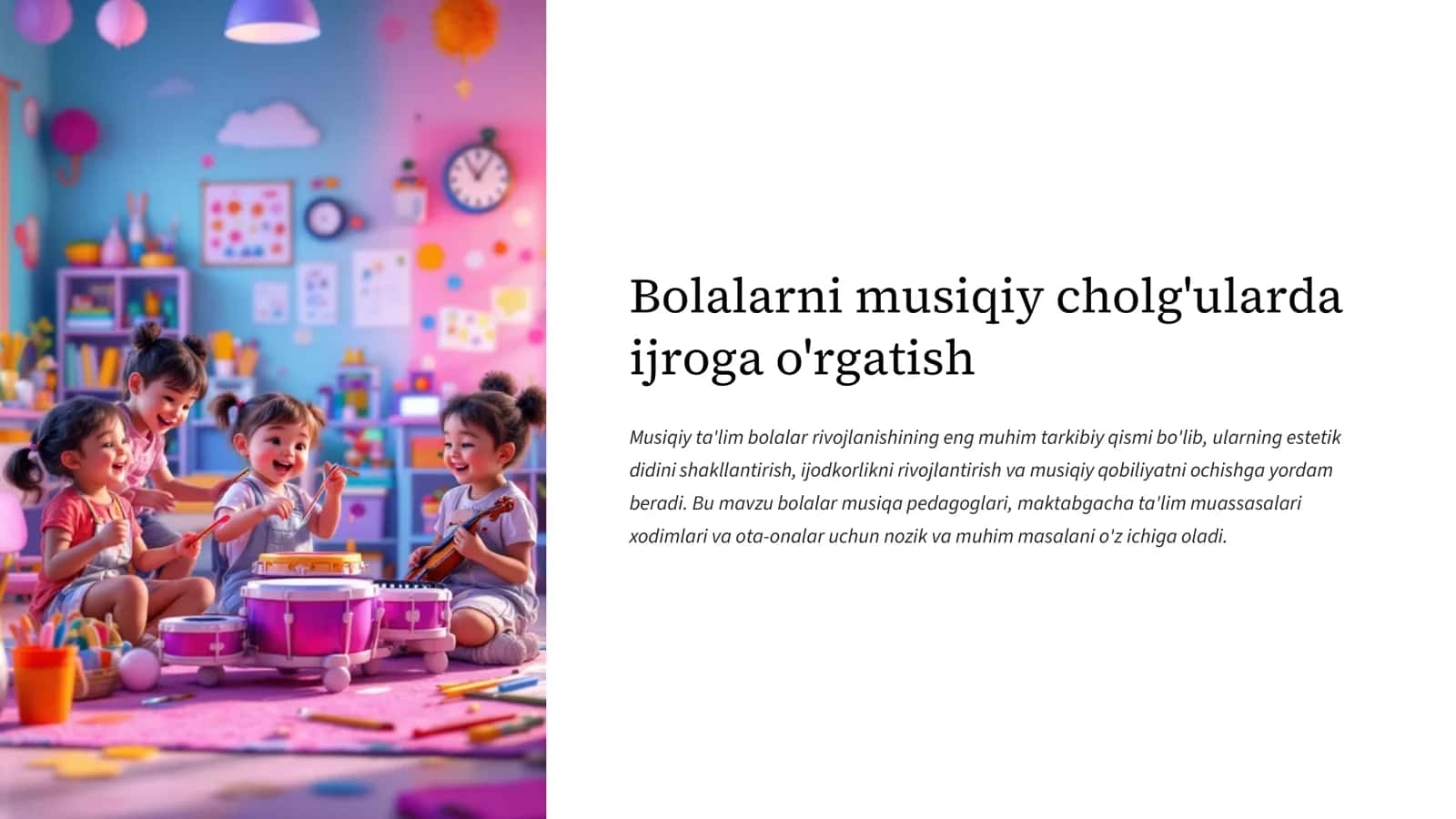 Bolalarni musiqiy cholg'ularda ijroga o'rgatish 2