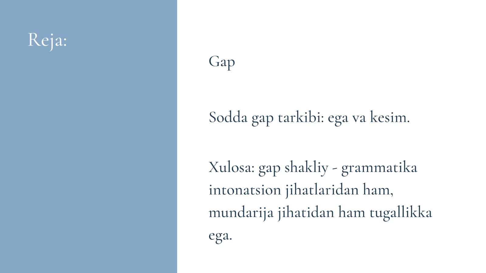 O'zbek tilshunosligida sodda gaplarning ilmiy o'rganilishi 2