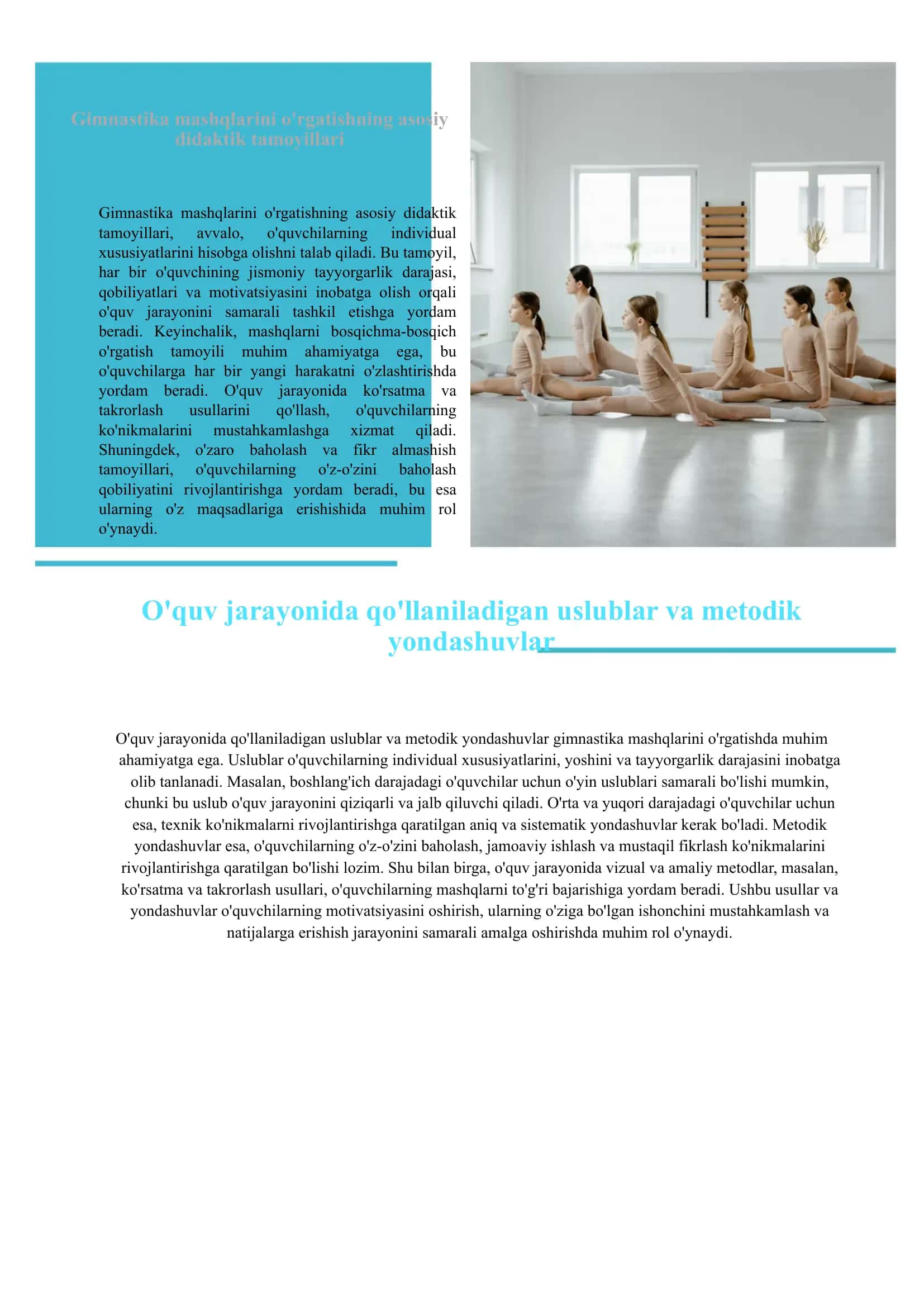Gimnastika mashiqlari 2