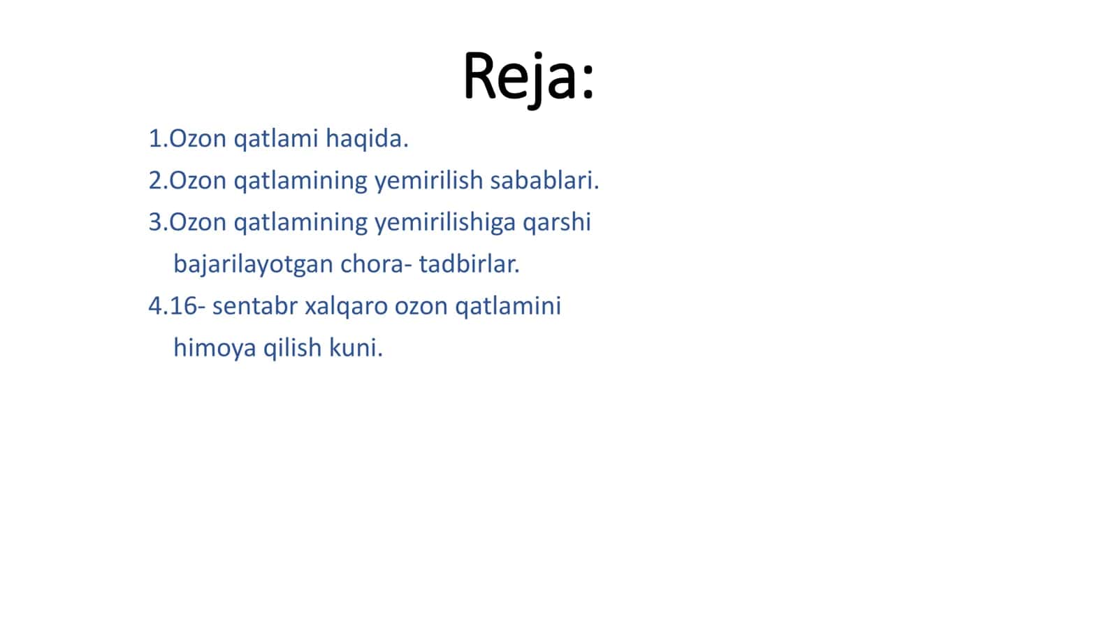 Ozon qatlami yemırılısh oqibatlari 2