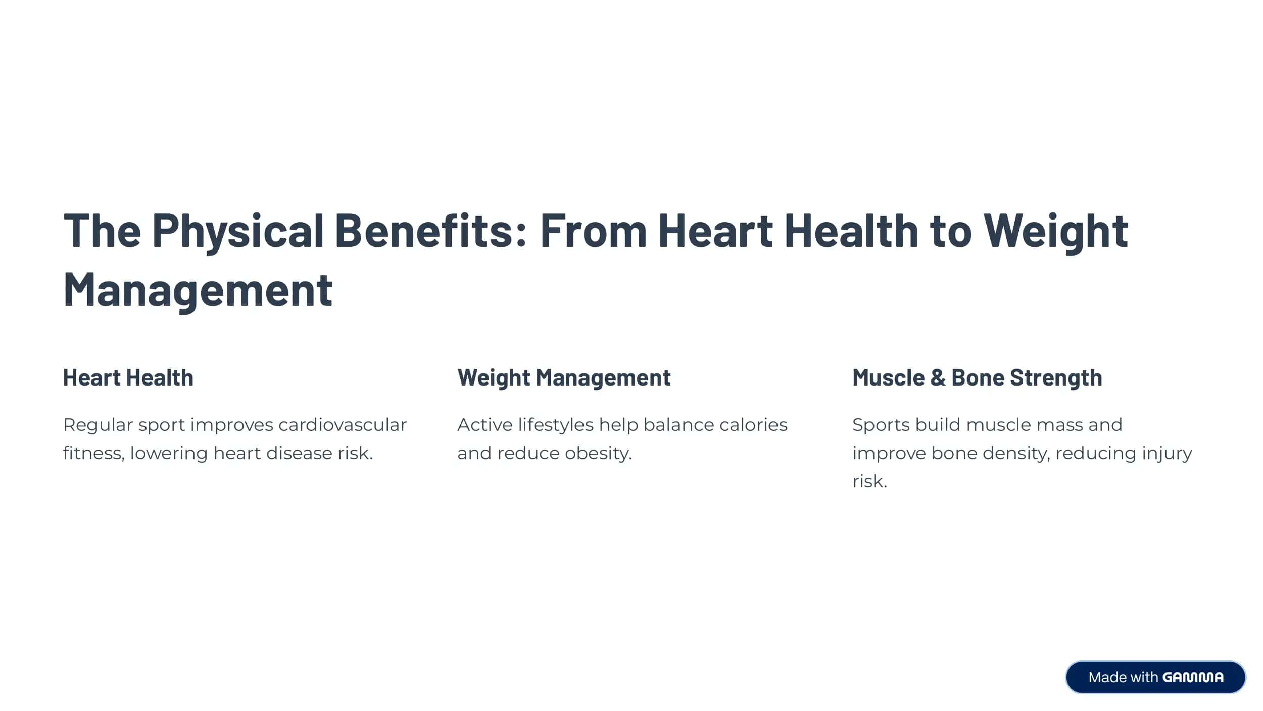 Sport and Health 2