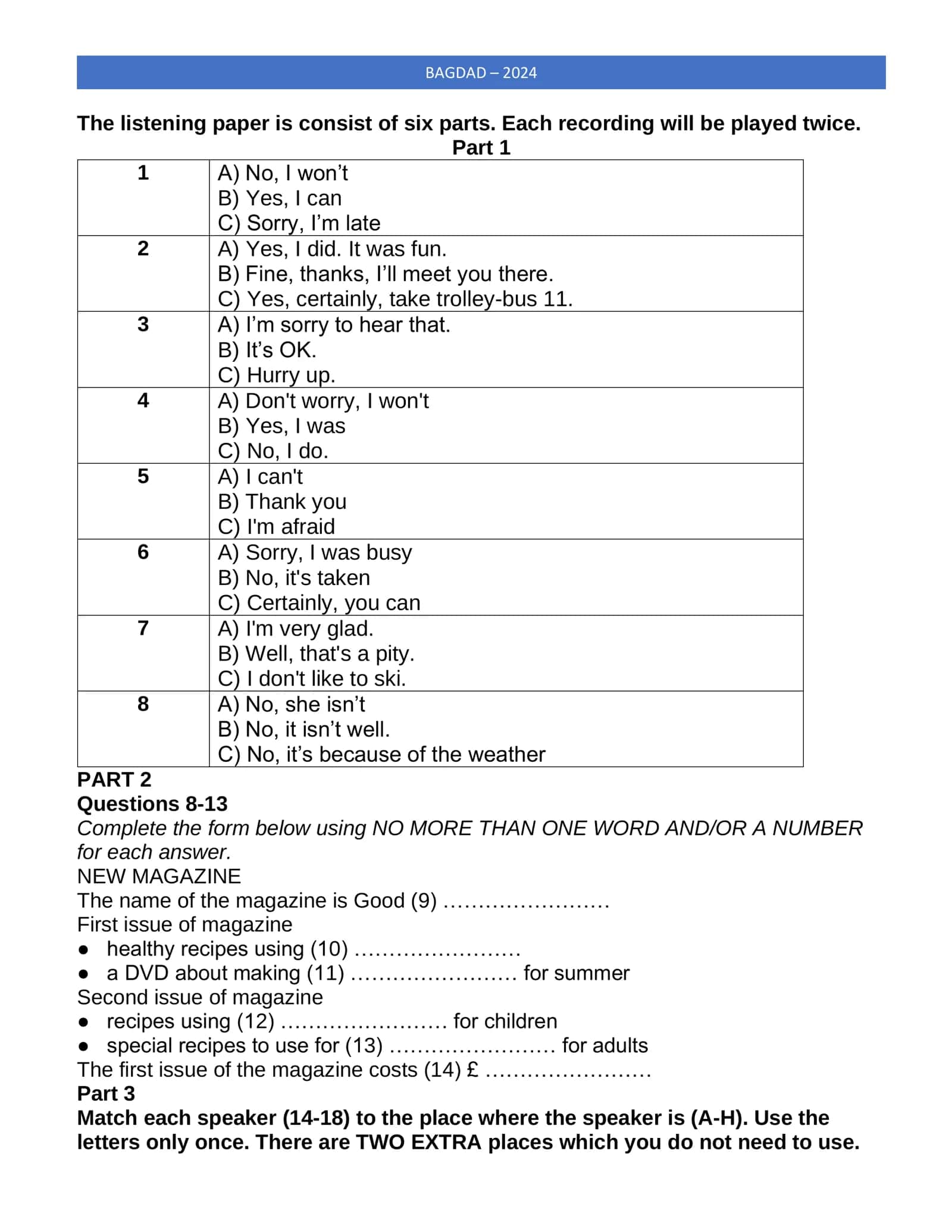 Multilevel mock 2