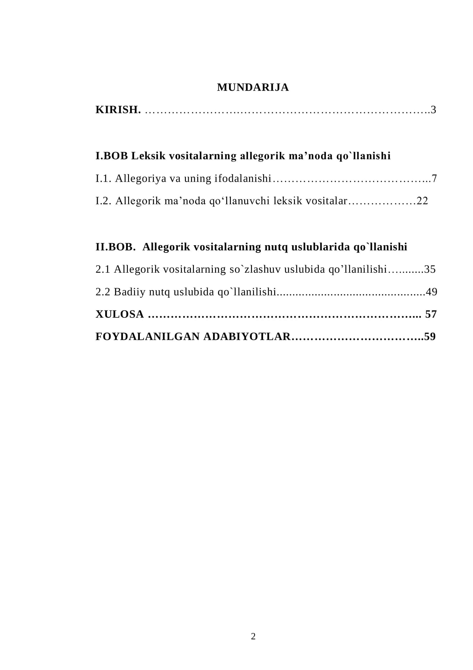 O‘zbek tilida allegorik ma’no ifodalashning leksik vositalari 2