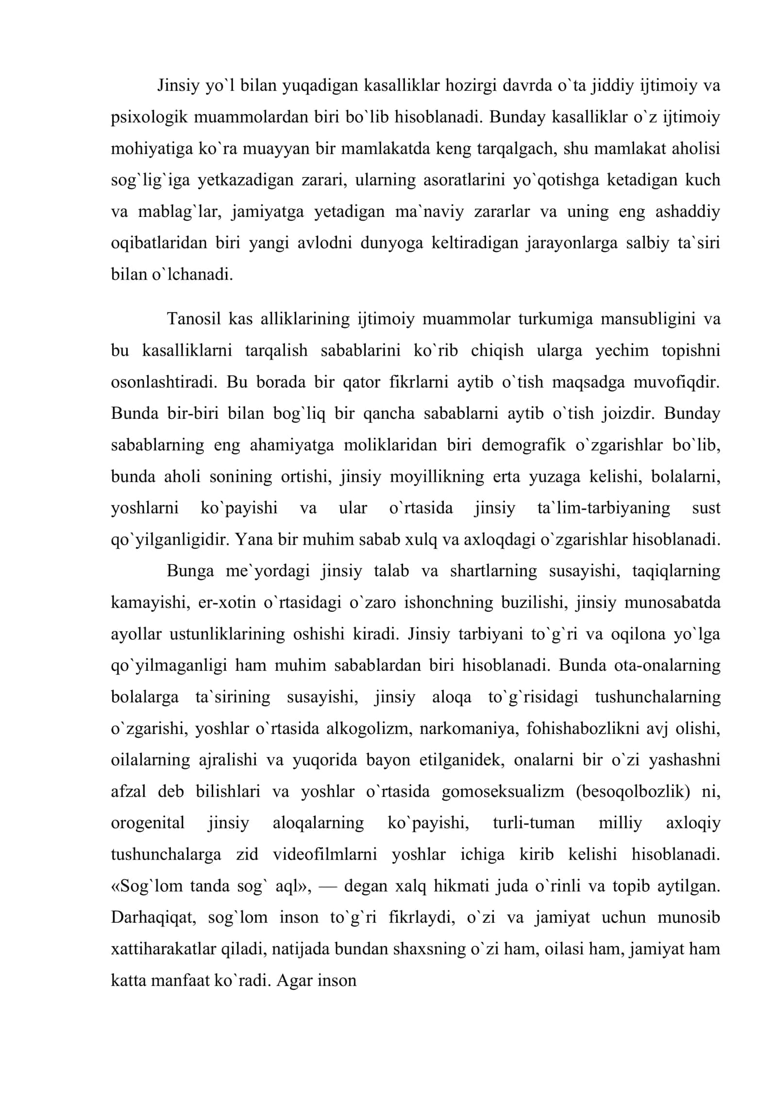 Oits (spid) va jinsiy yo`l bilan yuqadigan kasalliklarning ijtimoiy-psixologik muammolari va ularning yechimi 2