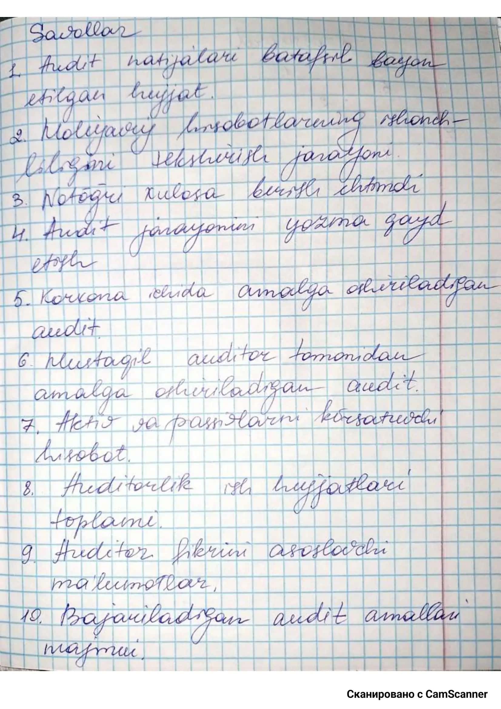 buxgalteriya fanidan krossvord 2