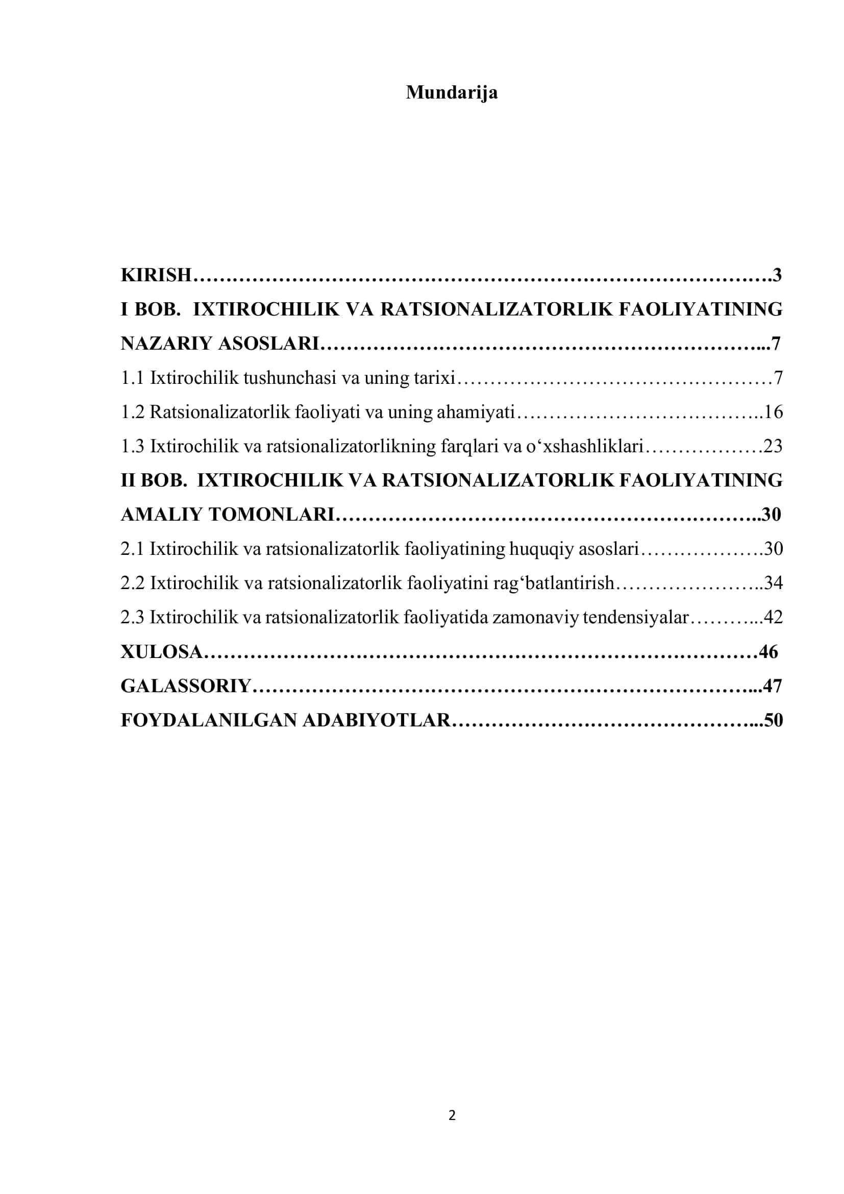 Ixtirochilik, ratsionalizatorlik faoliyati 2