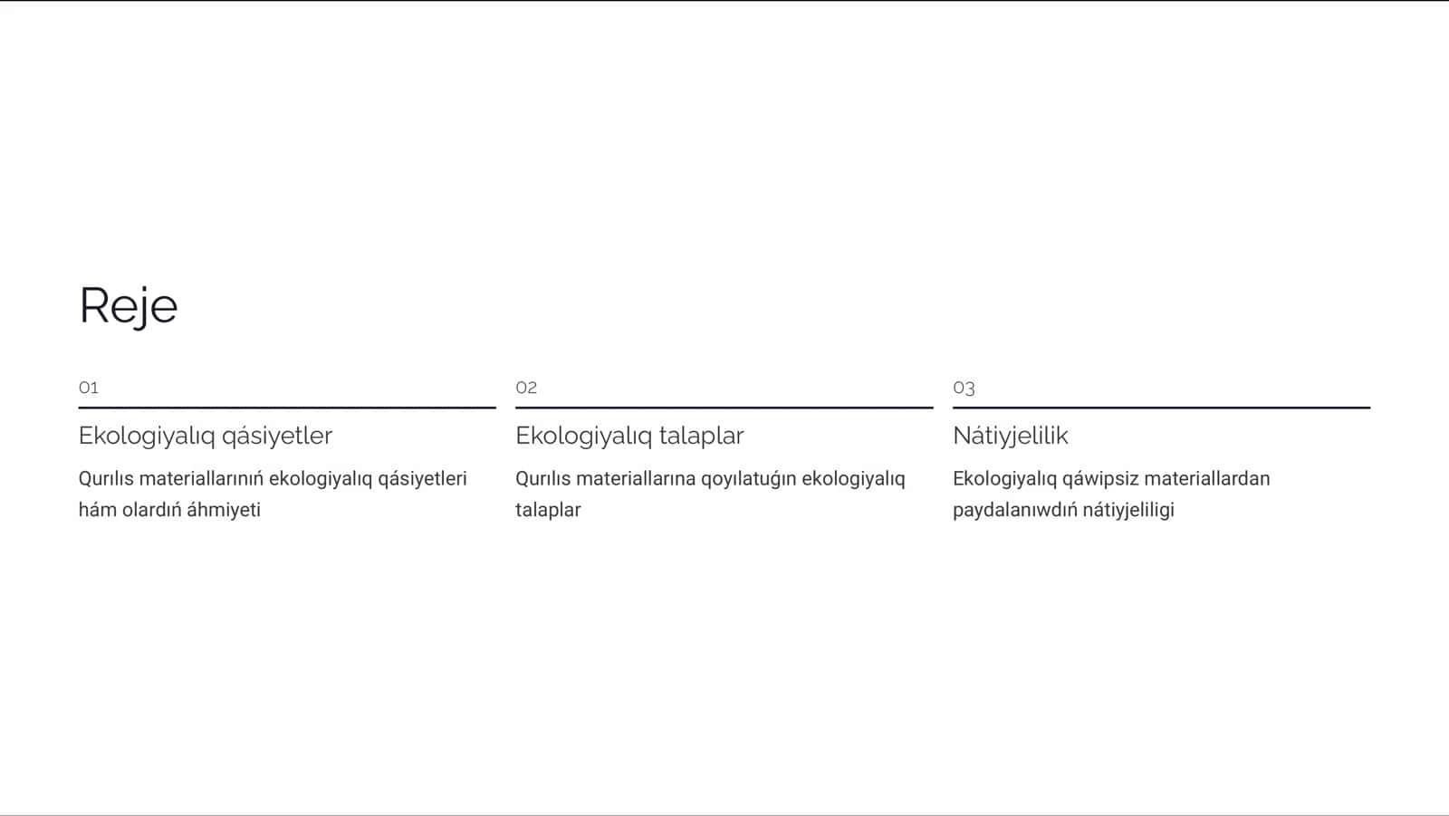 Qurılıs Materialları hám Buyımlarına Ekologiyalıq Talaplar 2
