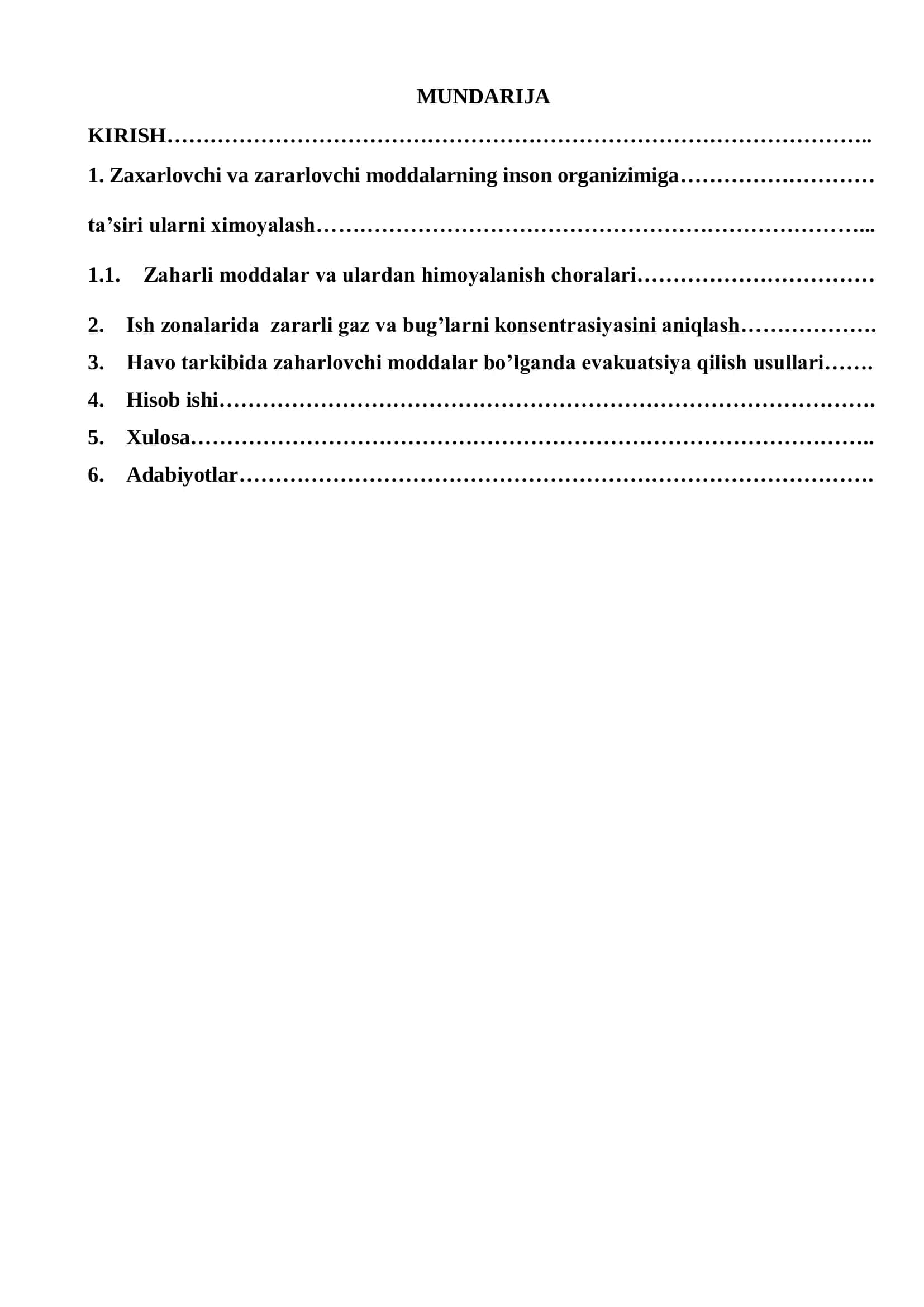 Zaharli Moddalar Tarqalganda Avaria Qutqaruv 2