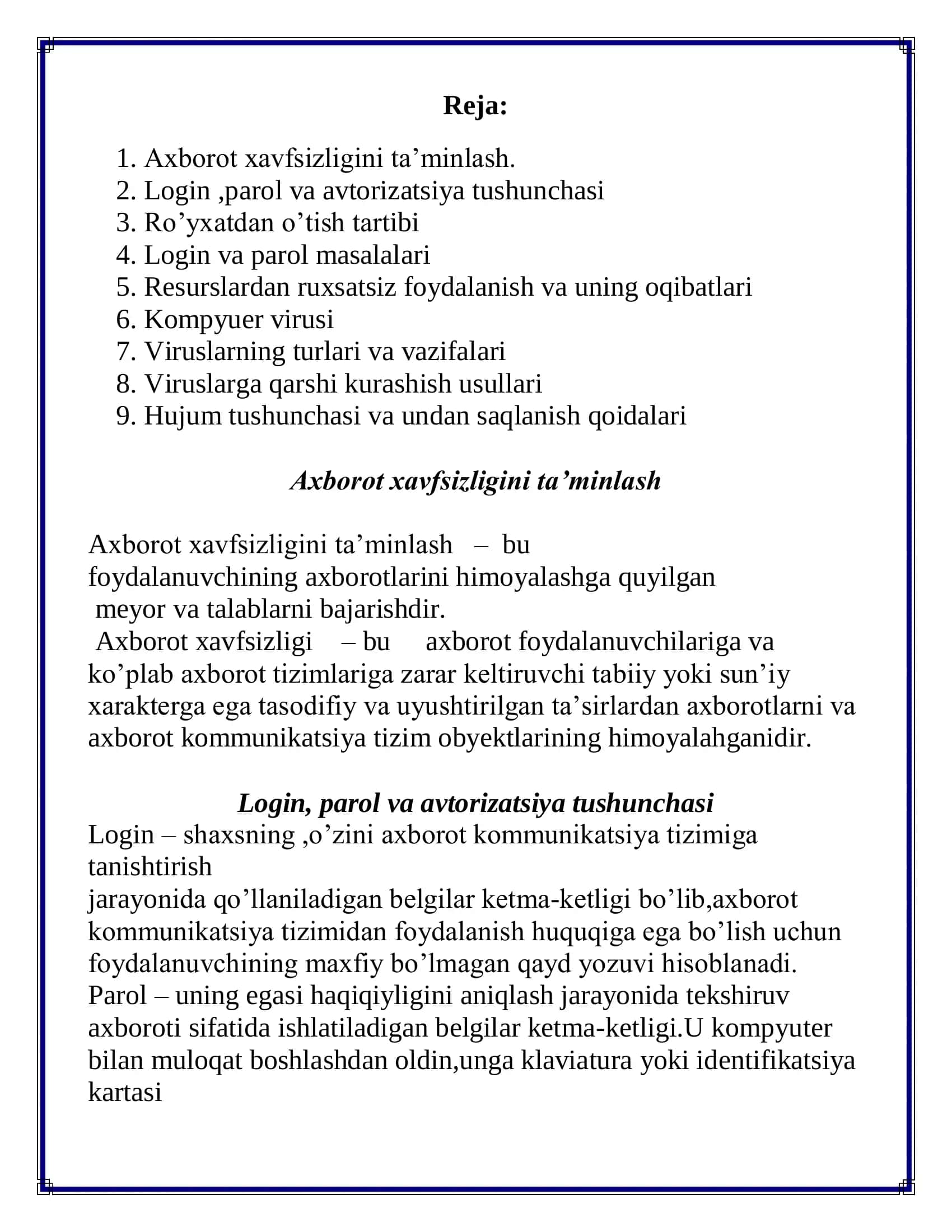 Kompyuter va kompyuter tizimlarini sozlash va ta’mirlash texnigi 2