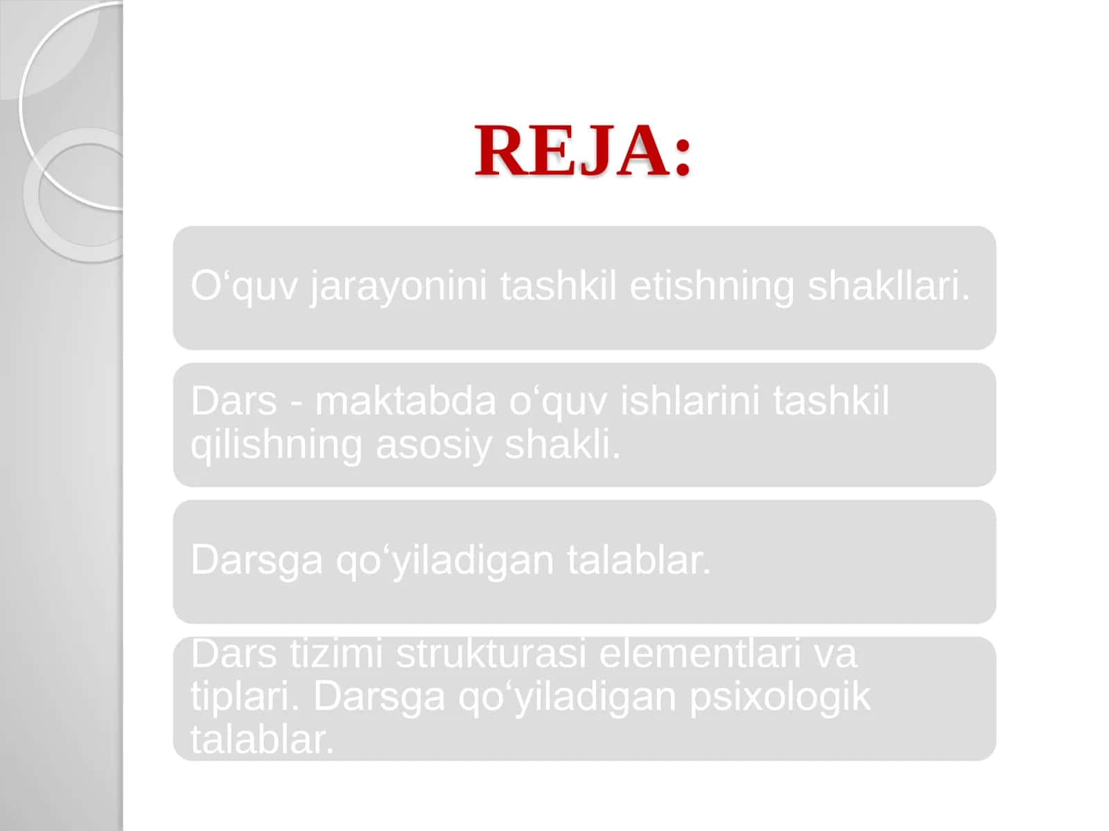 O'qitish jarayoni yaxlit tizim sifatida 2