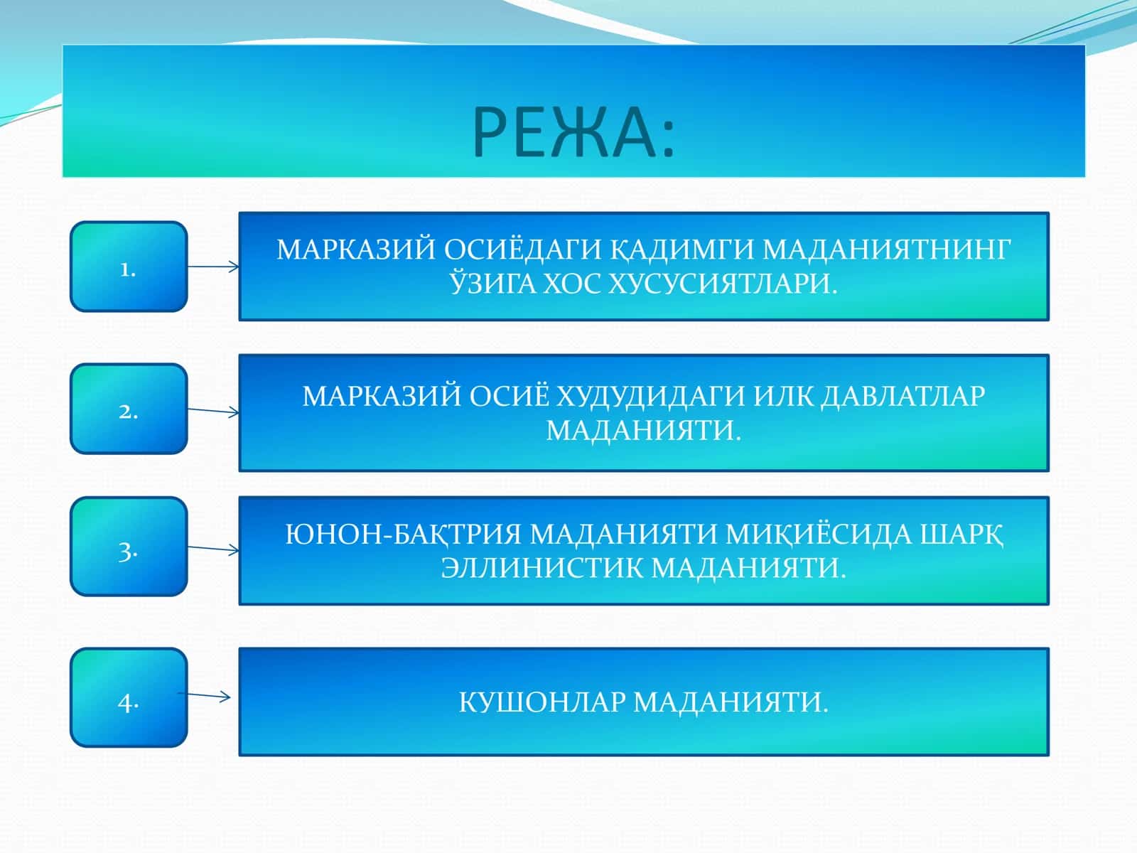 МАРКАЗИЙ ОСИЁ МАДАНИЯТИ 2
