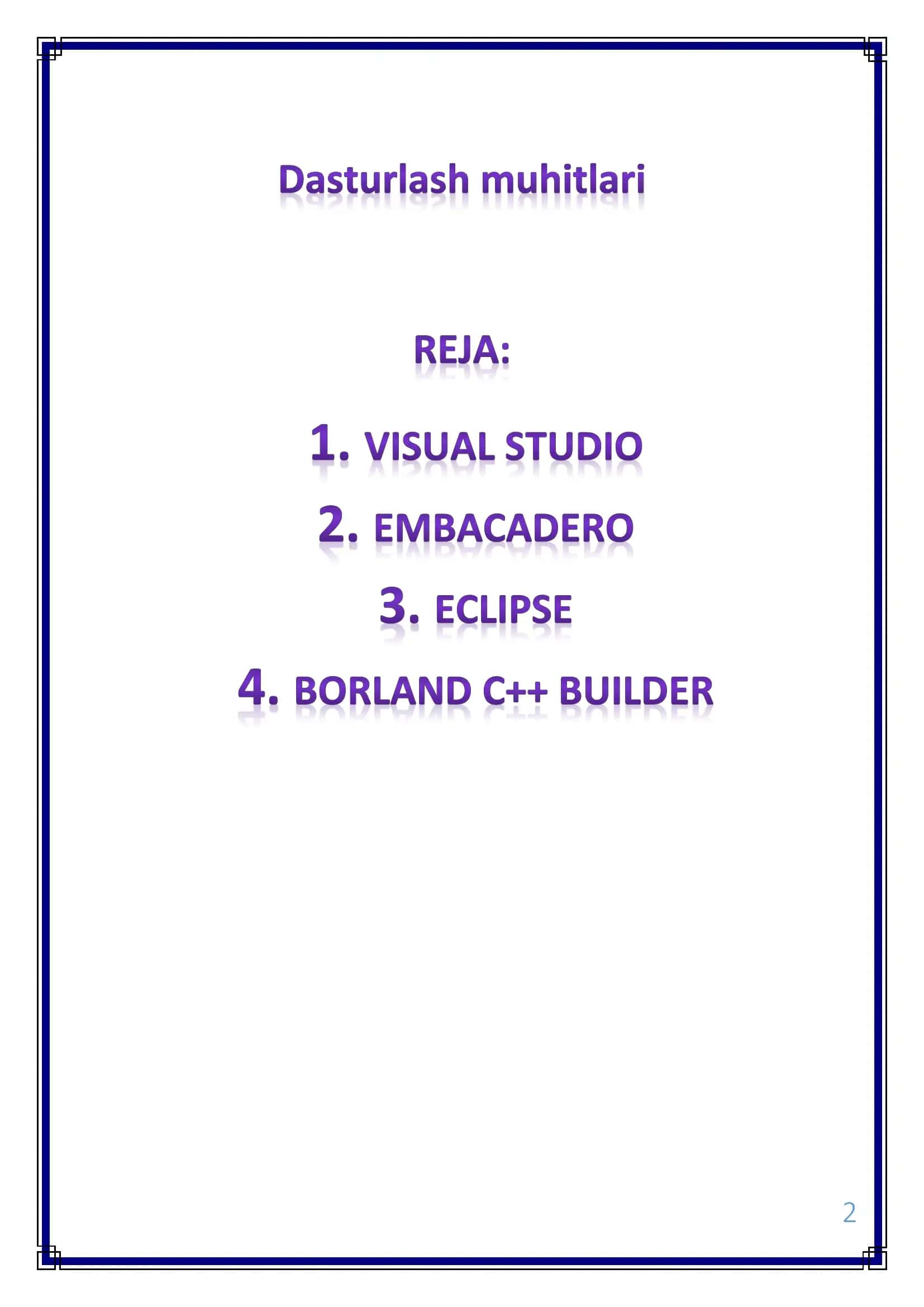 VISUAL STUDIO 2