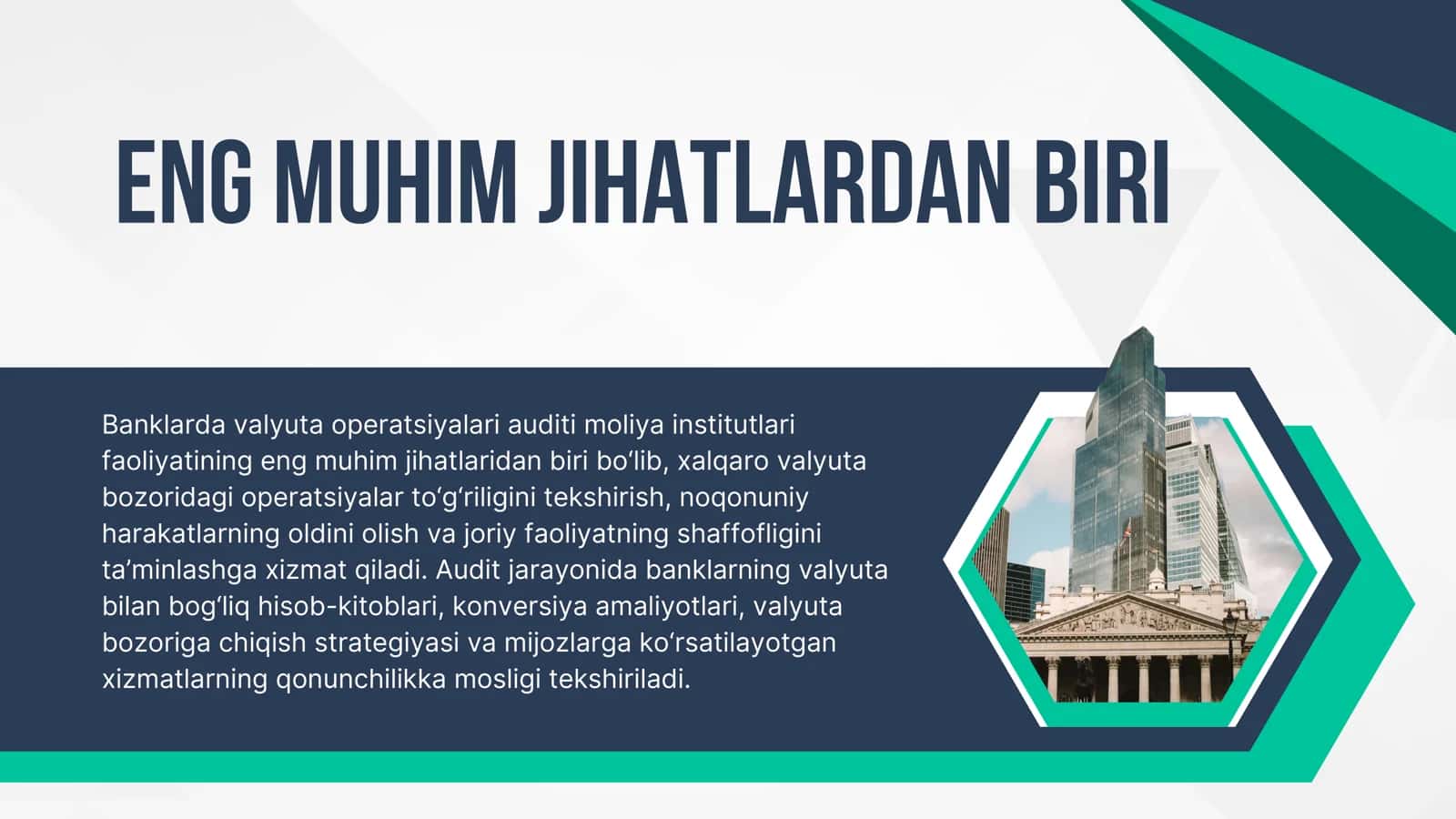 Banklarda valyuta operatsiyalari auditi 2
