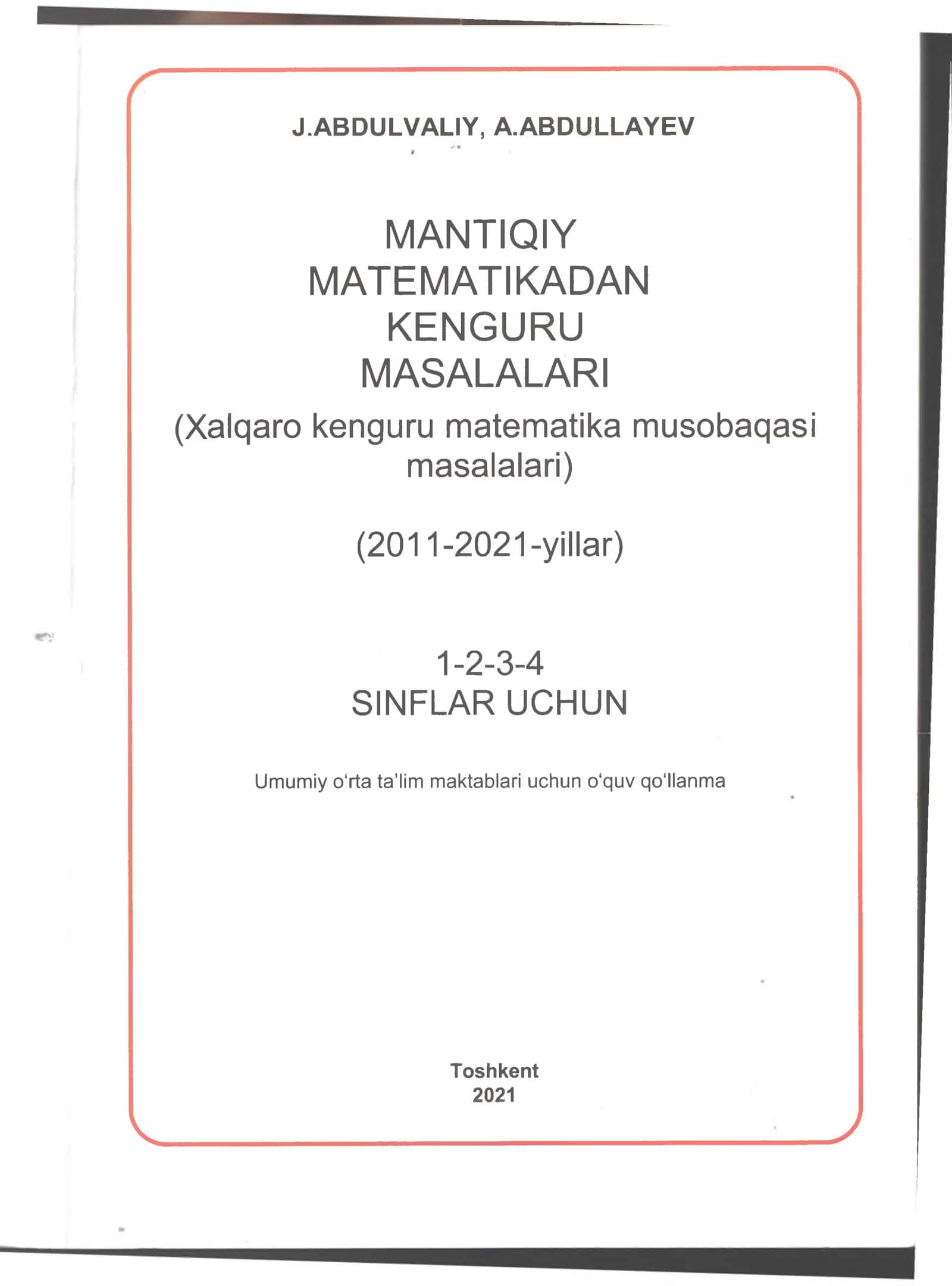 MANTIQIY MATEMATIKADAN KENGURU MASALALARI 2