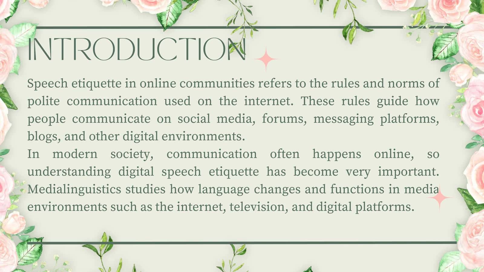 Speech etiquette in online Communities. Medialingustics analysis 2