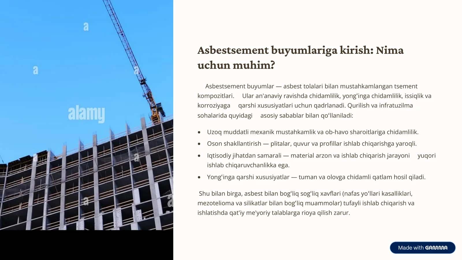 Asbestsement buyumlar va ularni ishlab chiqarish texnologiyasi 2