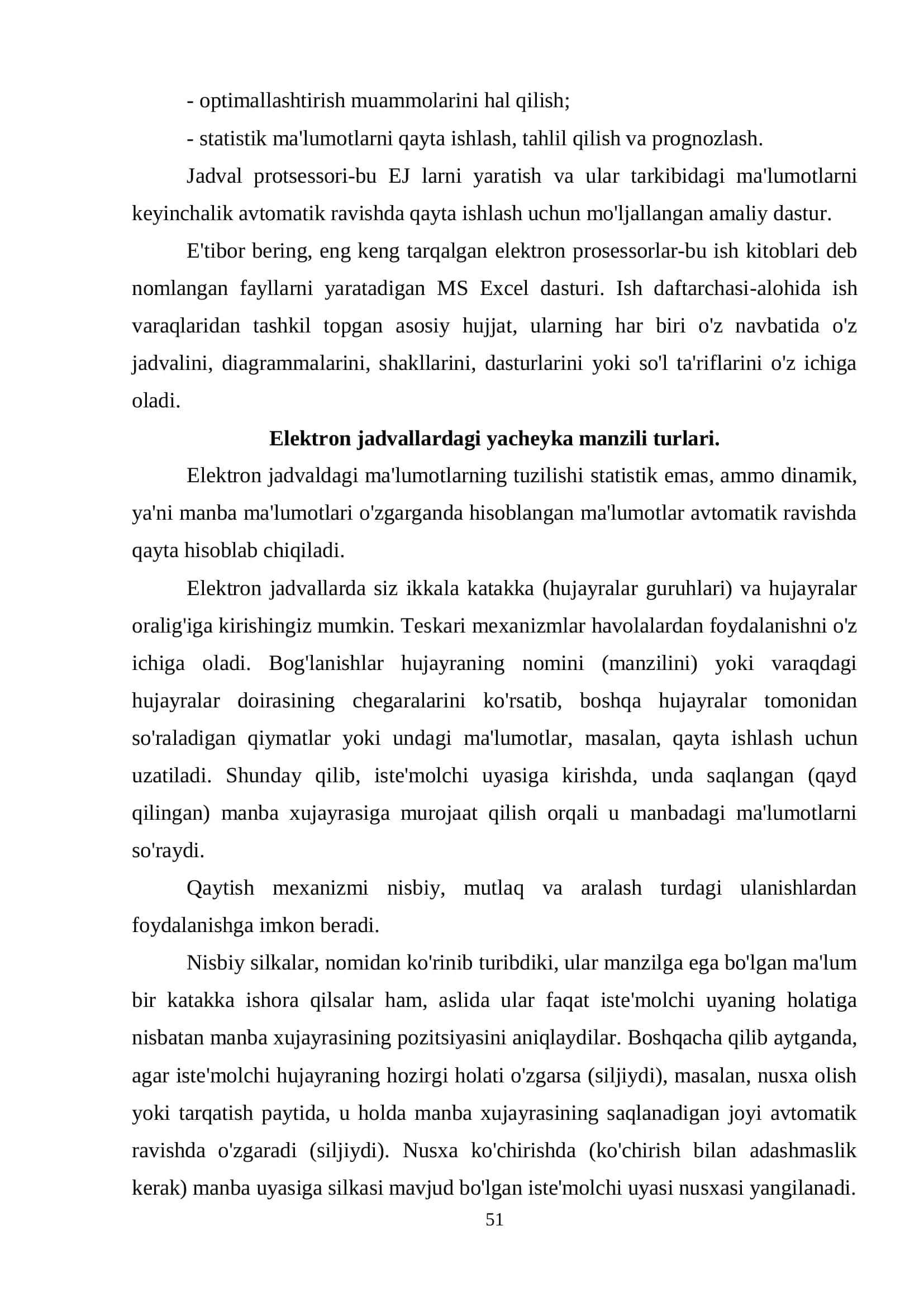 Jadval protsessorlari 2