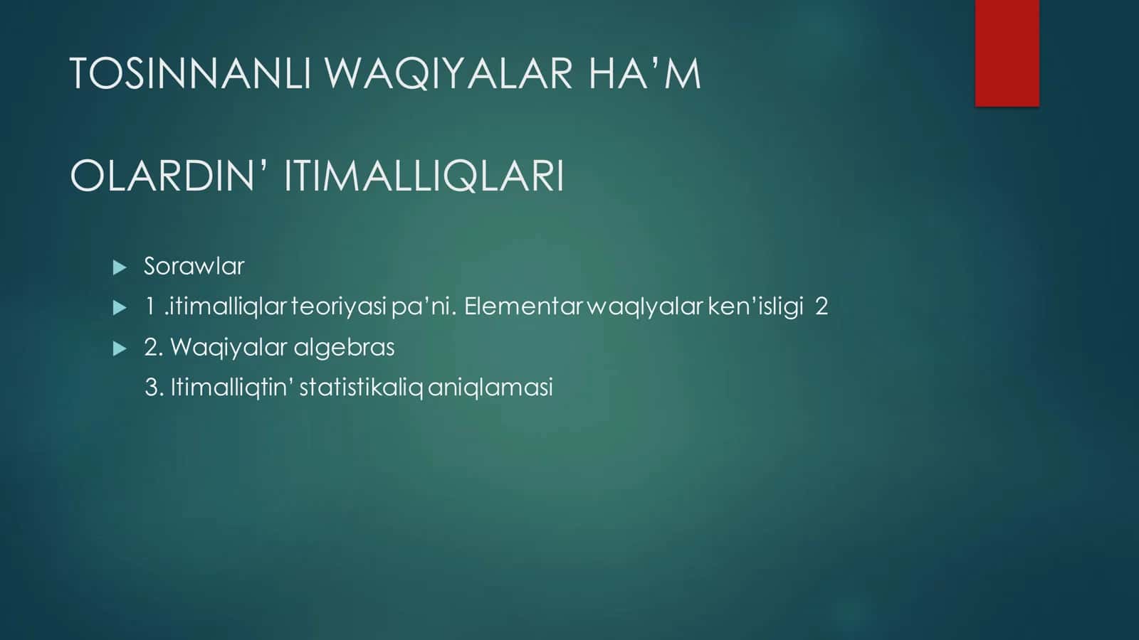 Qonisbaydin joqarı matematika 2