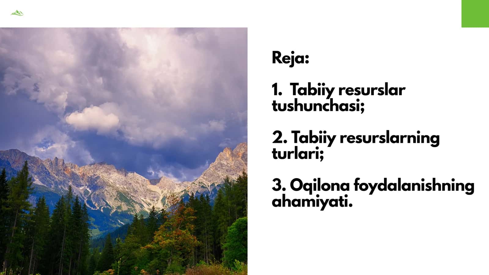 Tabiat resurslari 2