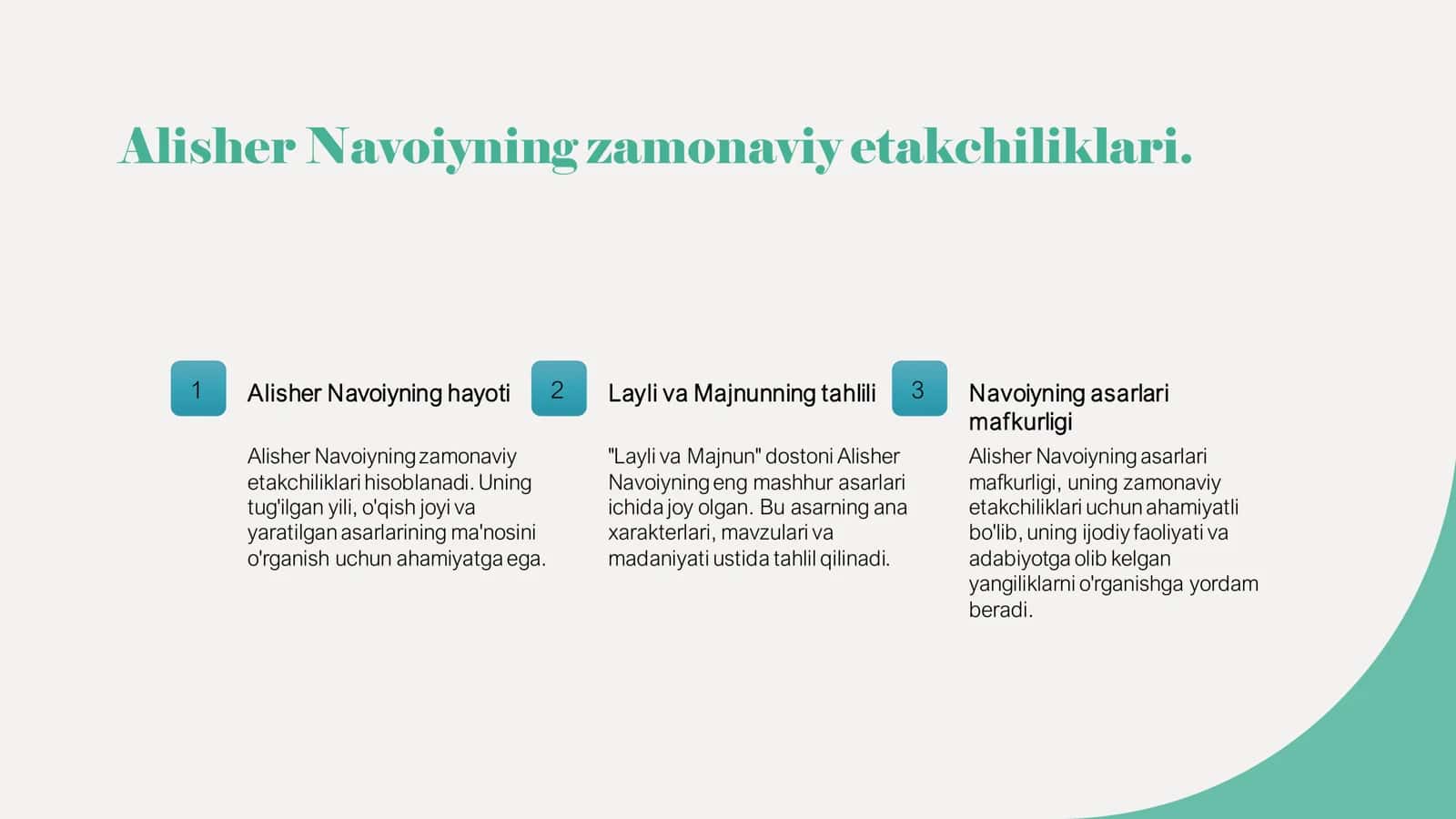 Alisher Navoiyning “Layli va Majnun” dostoni va uning tahlili haqida 2