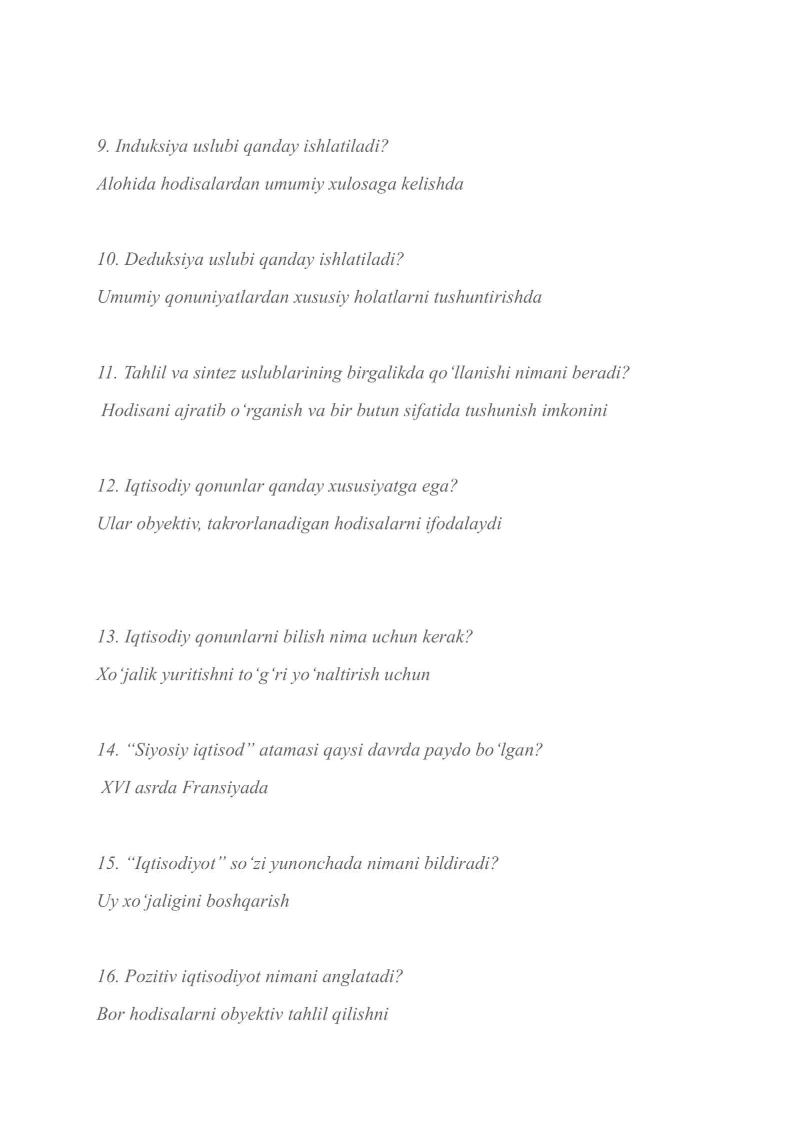 Iqtisodiyot nazariyasi fani savol va javoblar 2