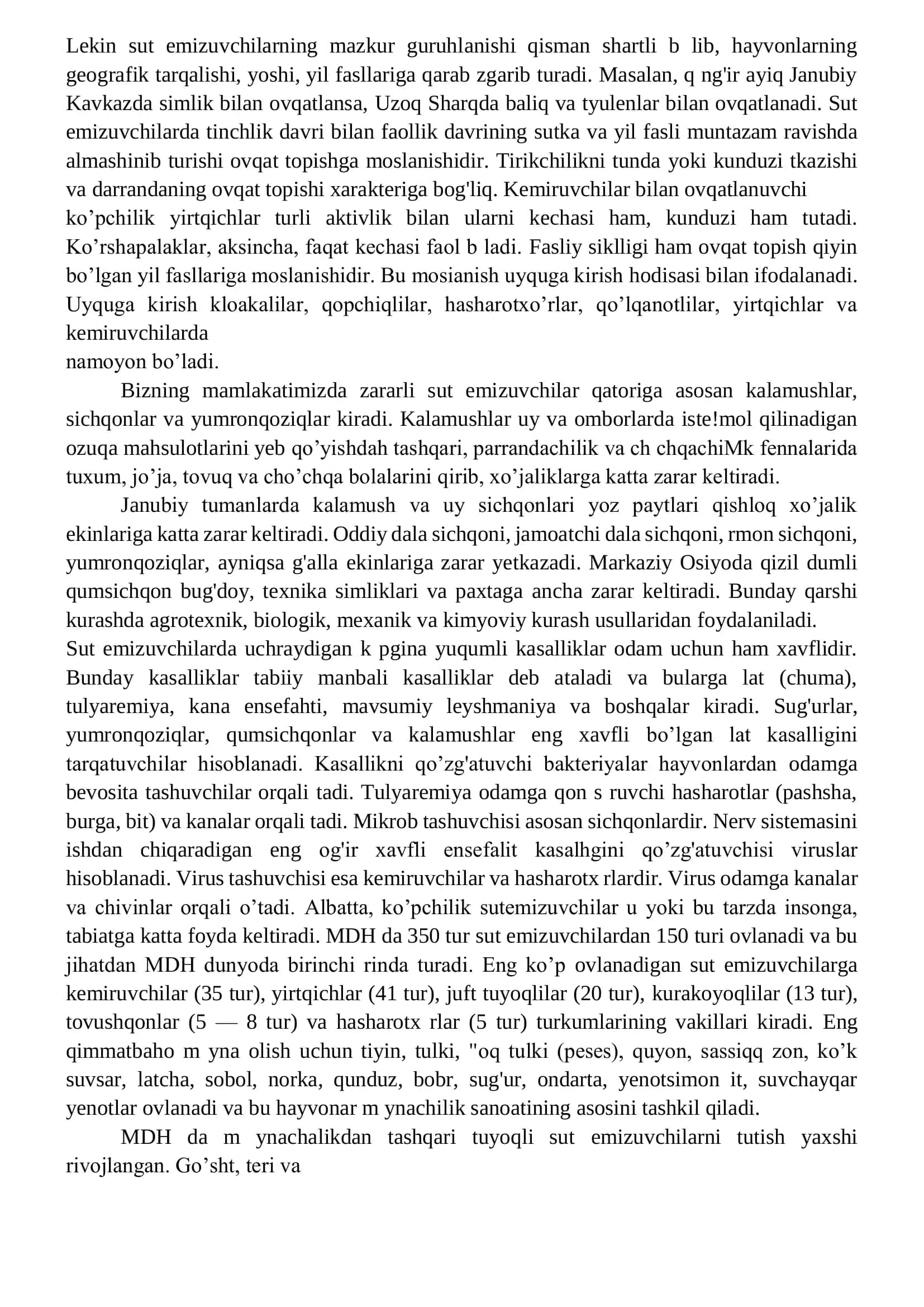 Sutemizuvchilarning ekologiyasi, kelib chiqishi va evolyutsiyasi 2