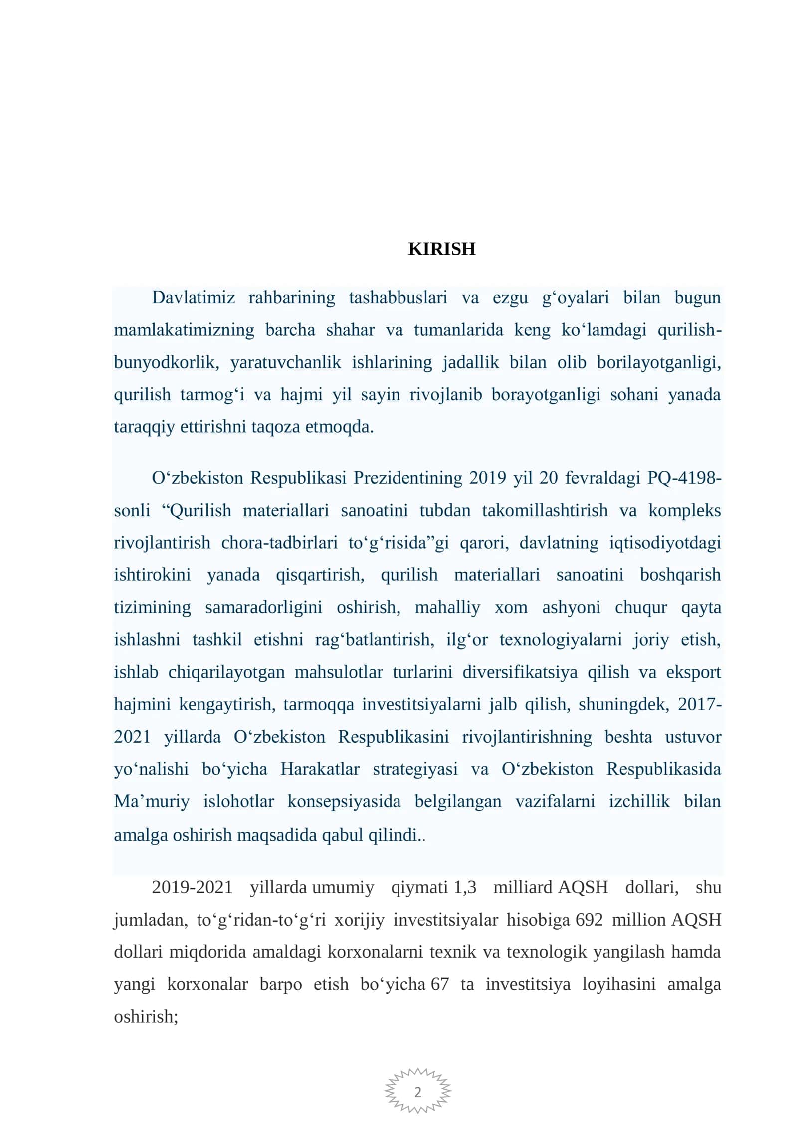 Uzluksiz qoliplash usulida temir beton qoziqlarni ishlab chiqarish korxonasini loyihalash 2